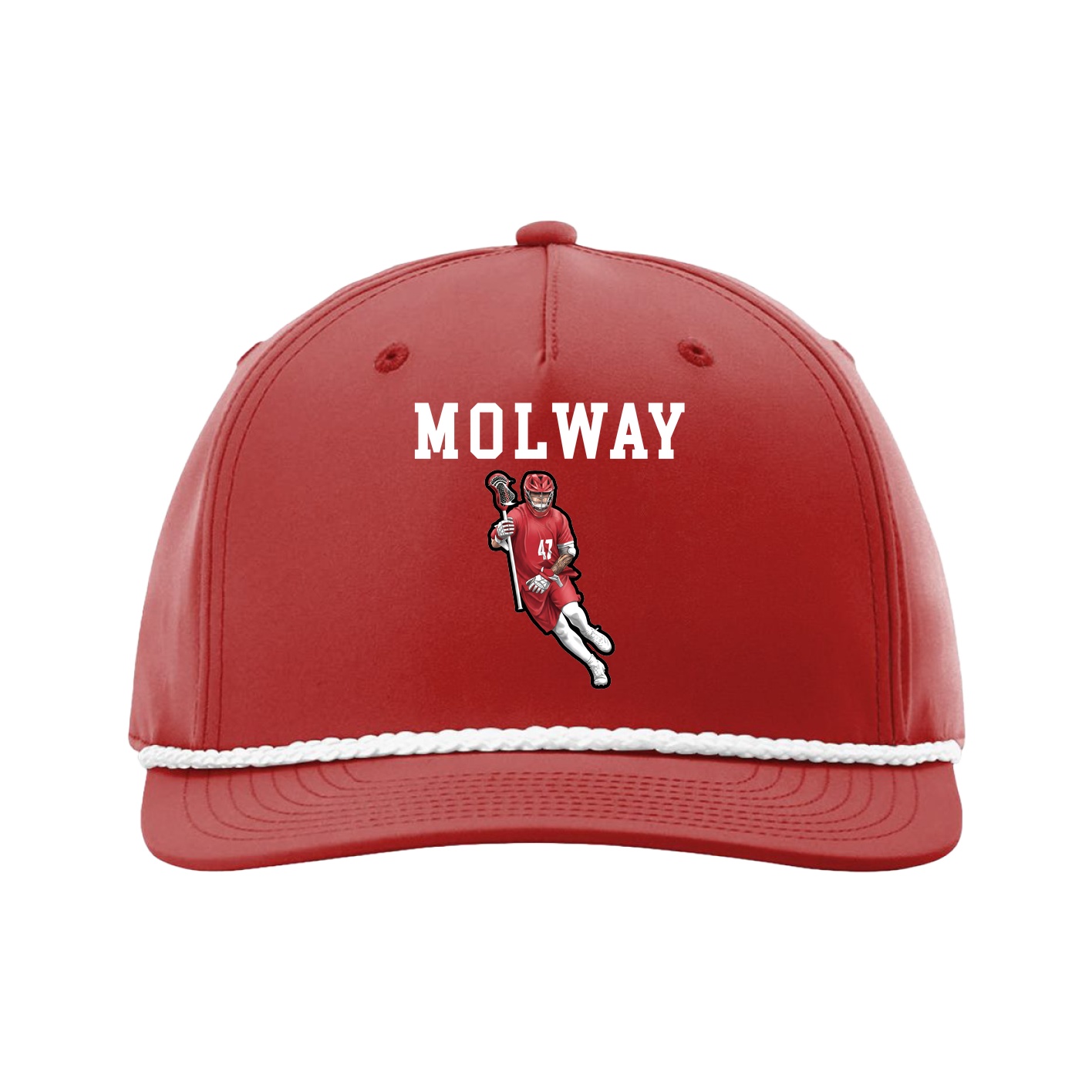 Five-Panel Classic Rope Cap — Shirsey in Red