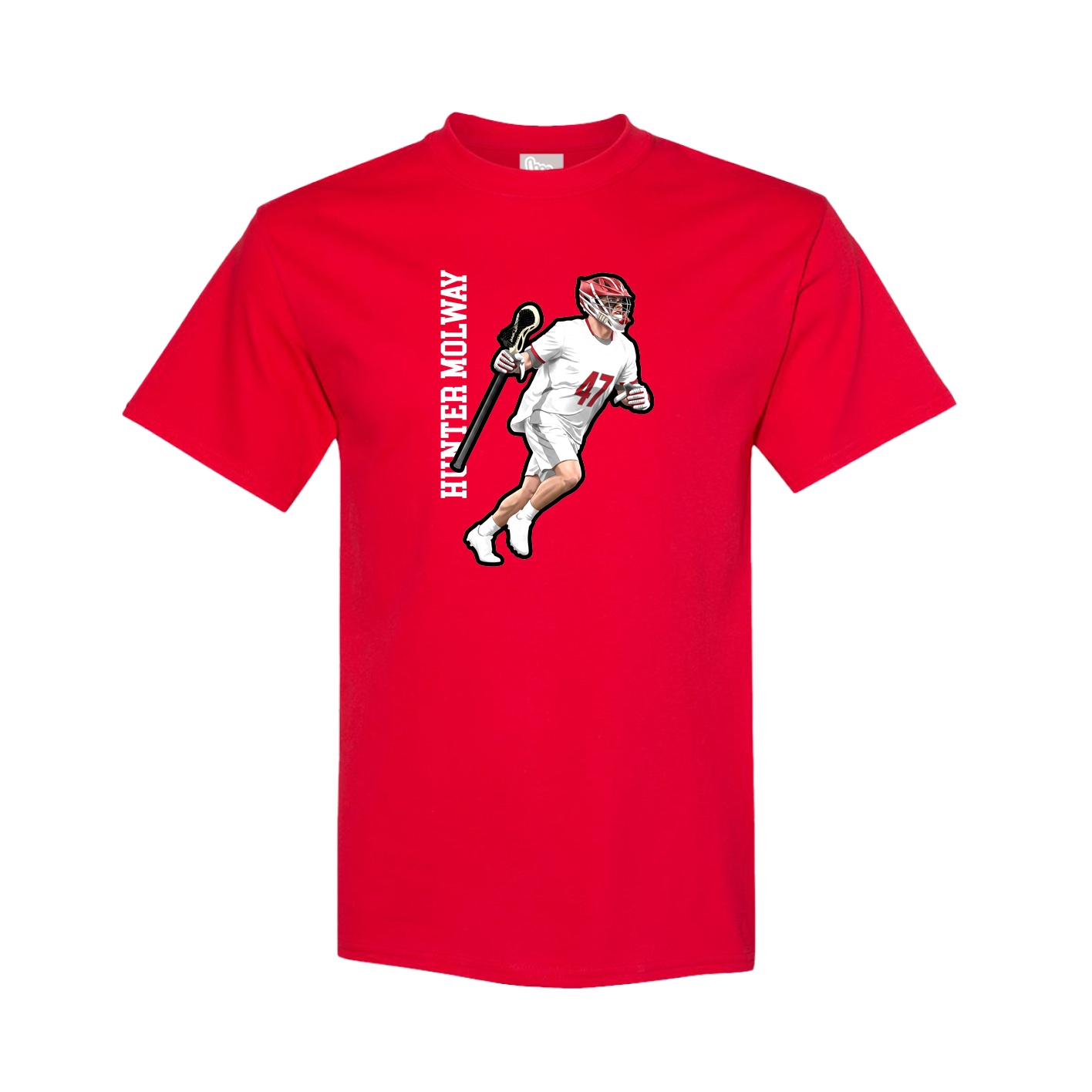 Youth Tee — Name Vertical in Red