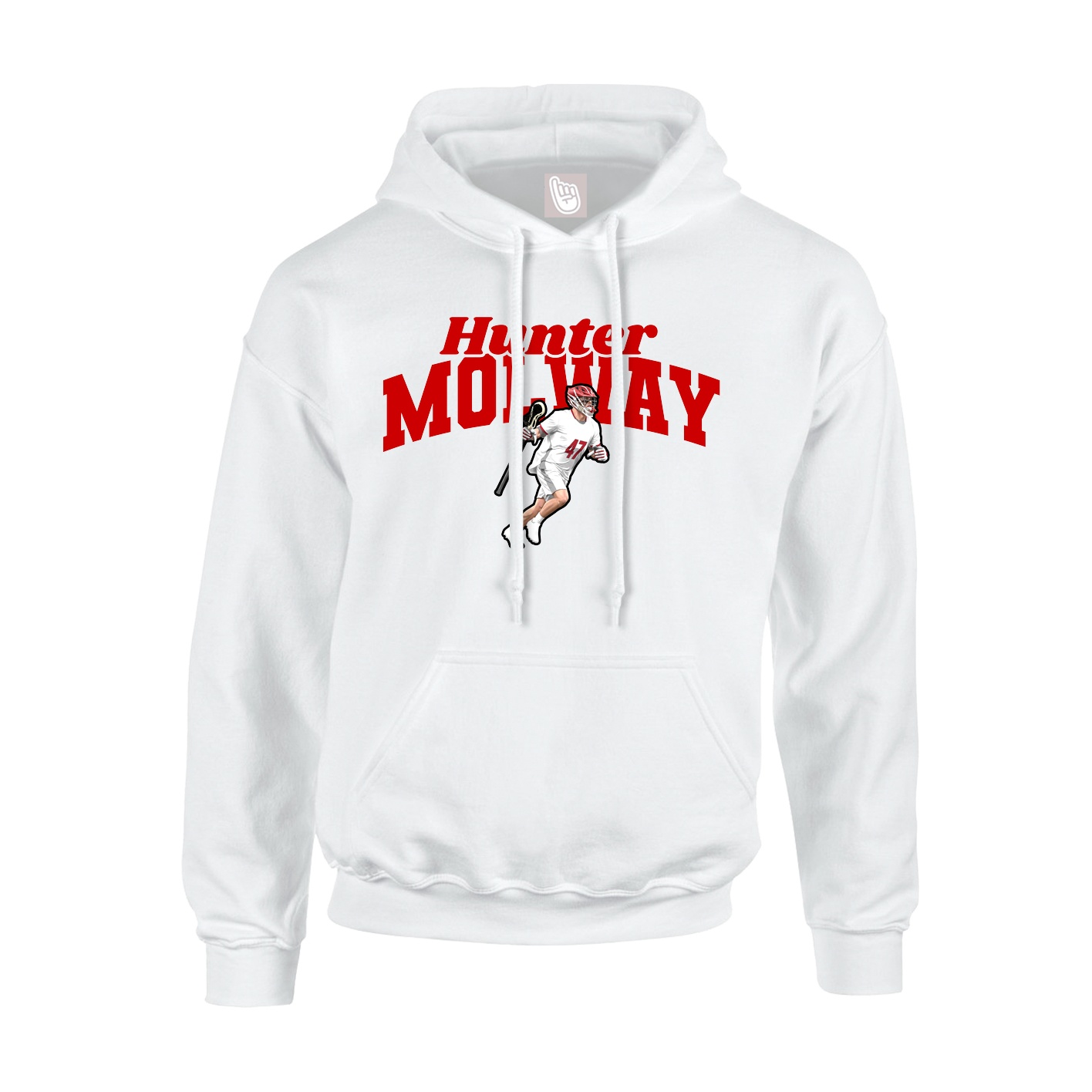 Hoodie — Signature Arch in White