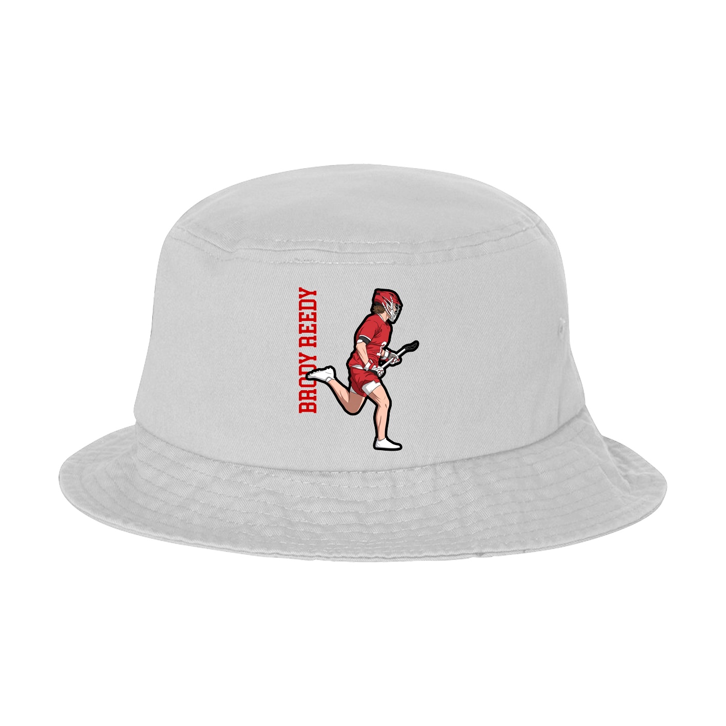 Bucket Cap — Name Vertical in White