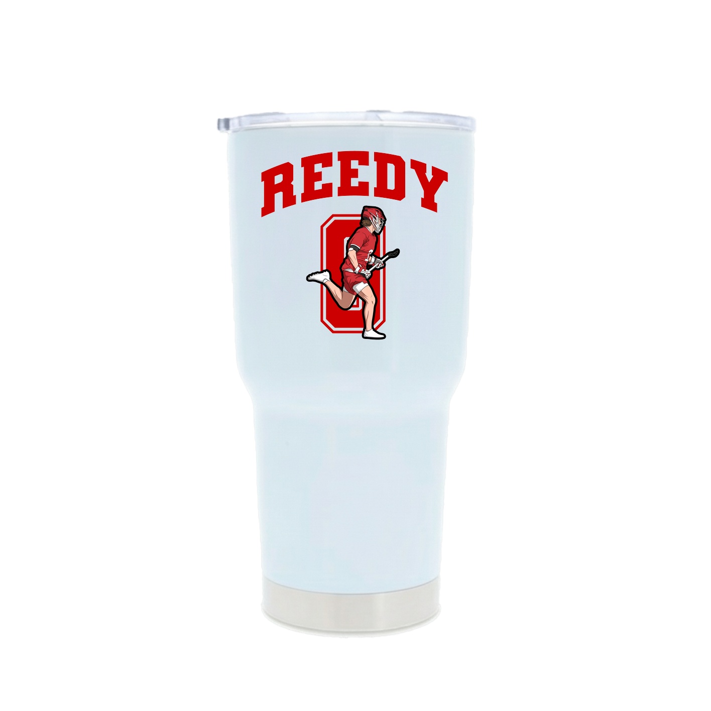 30oz Stainless Steel Tumbler — Number in White