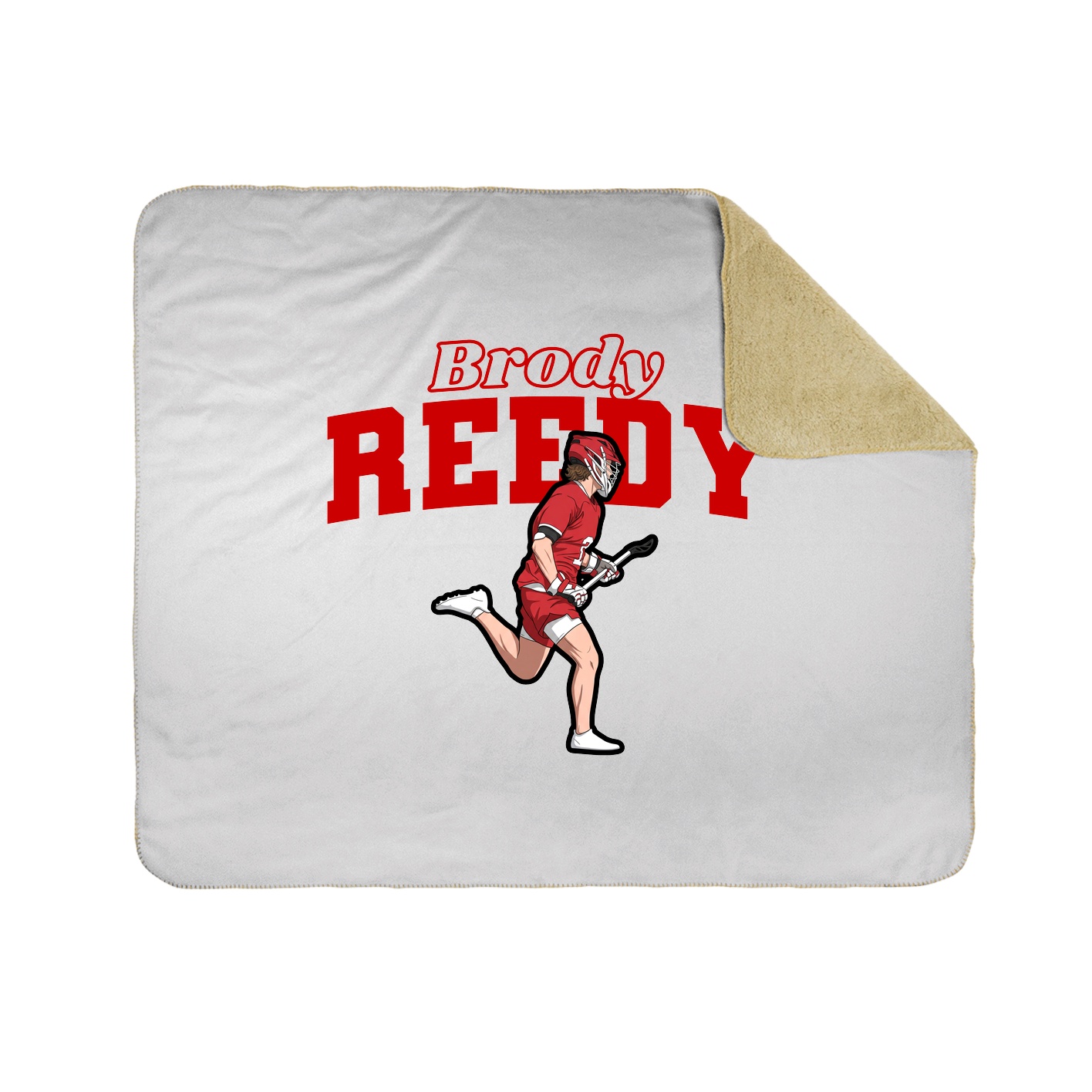 Throw Blanket — Name Arch in White