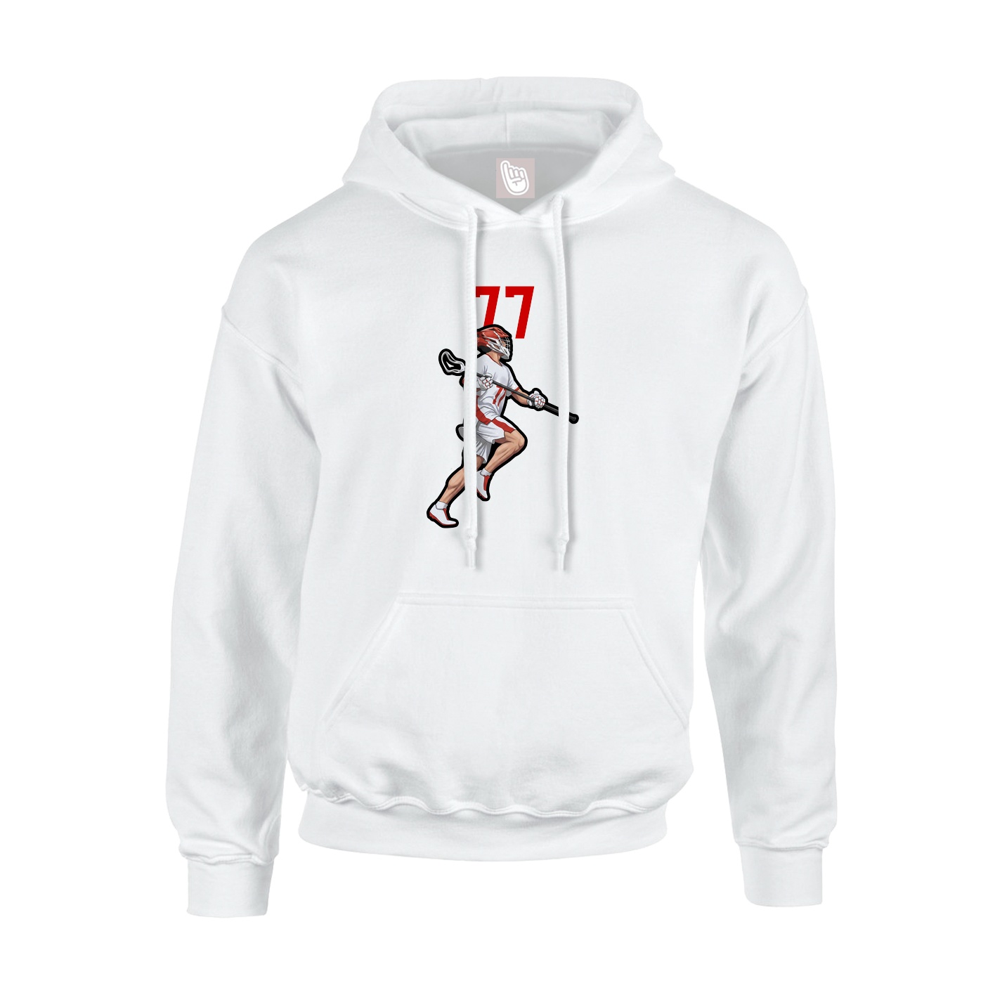 Hoodie — Number Top in White