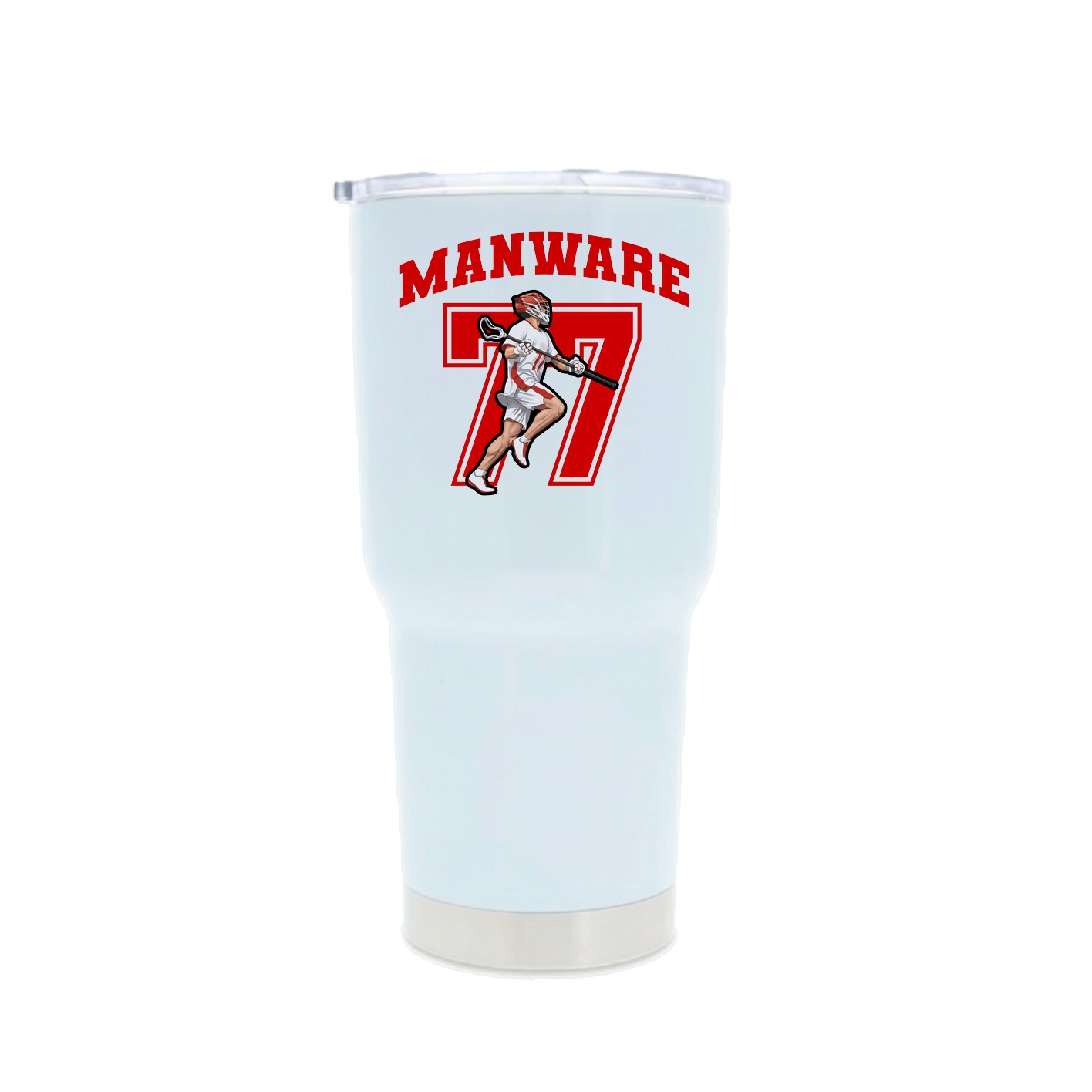 30oz Stainless Steel Tumbler — Number in White