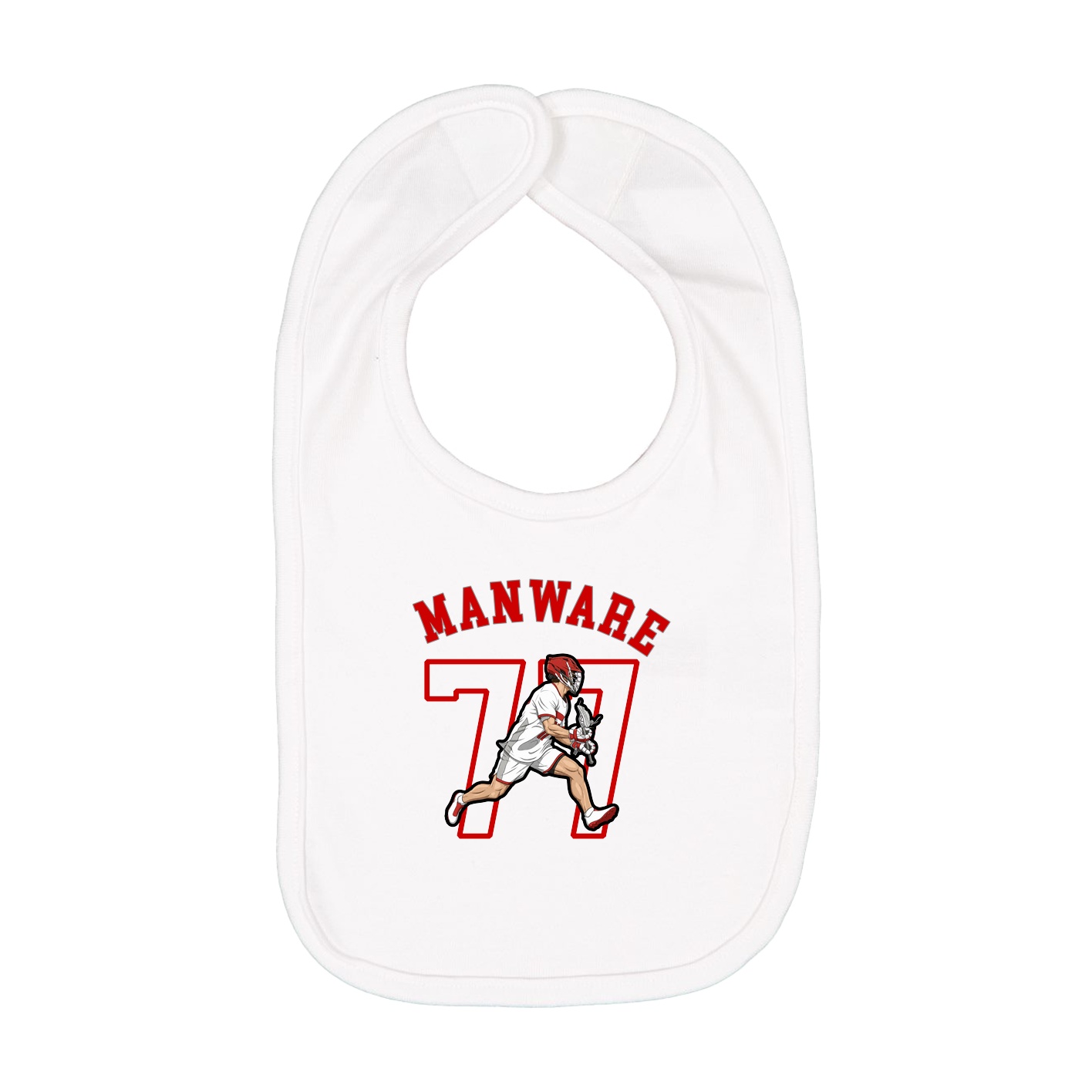 Infant Bib — Shirsey Arch in White