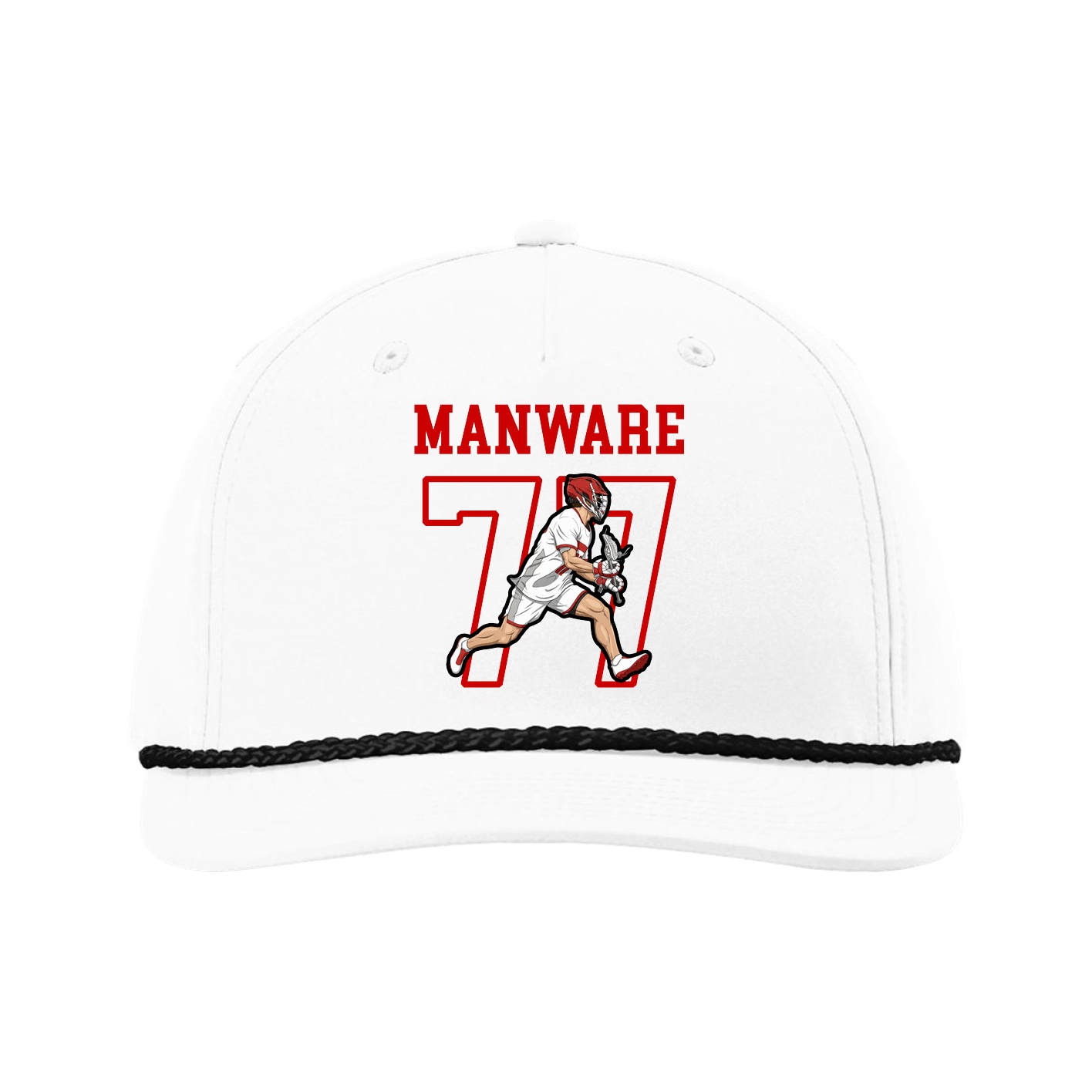 Five-Panel Classic Rope Cap — Shirsey in White