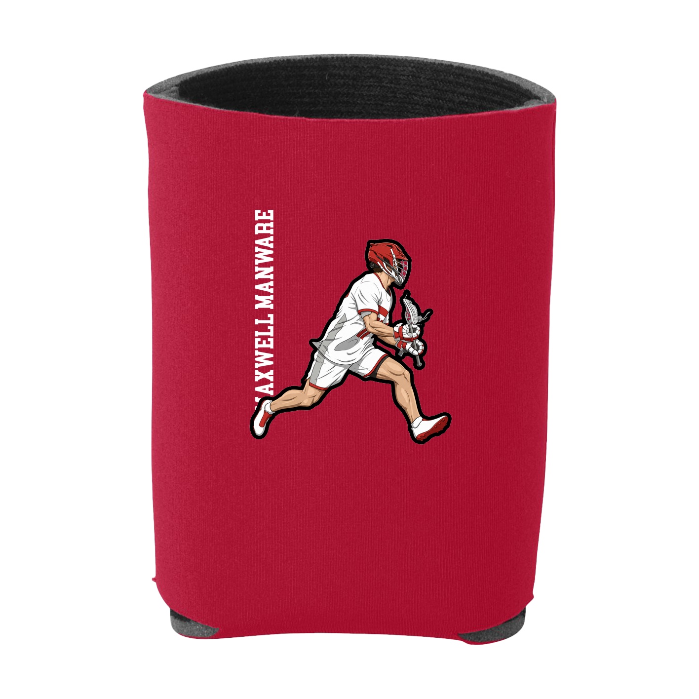 Can Holder — Name Vertical in Red