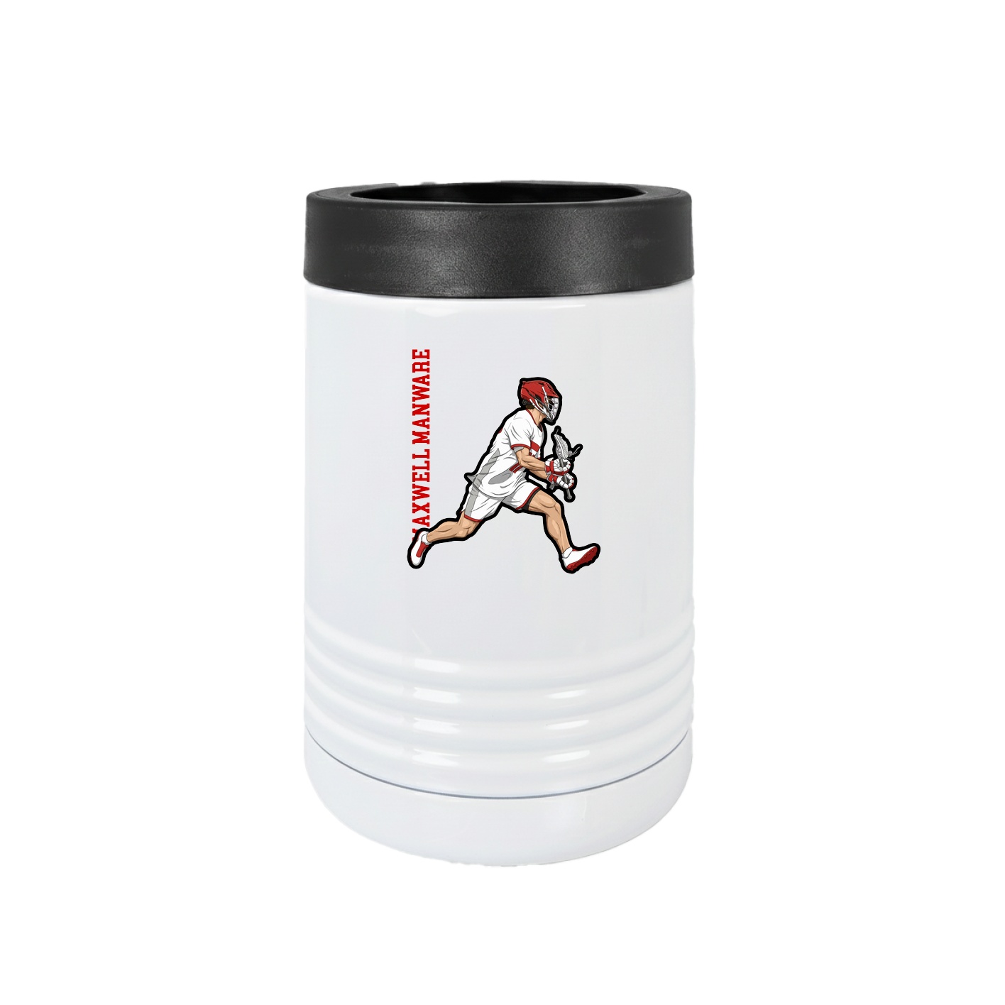 Beverage Holder — Name Vertical in White