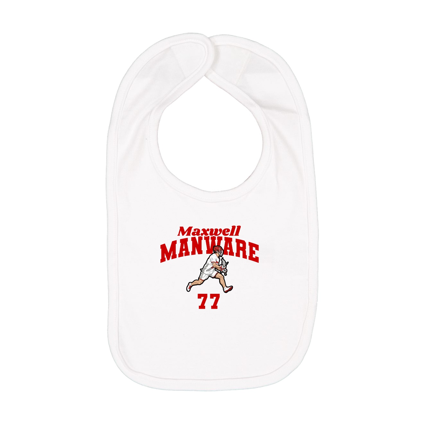 Infant Bib — Signature Arch in White