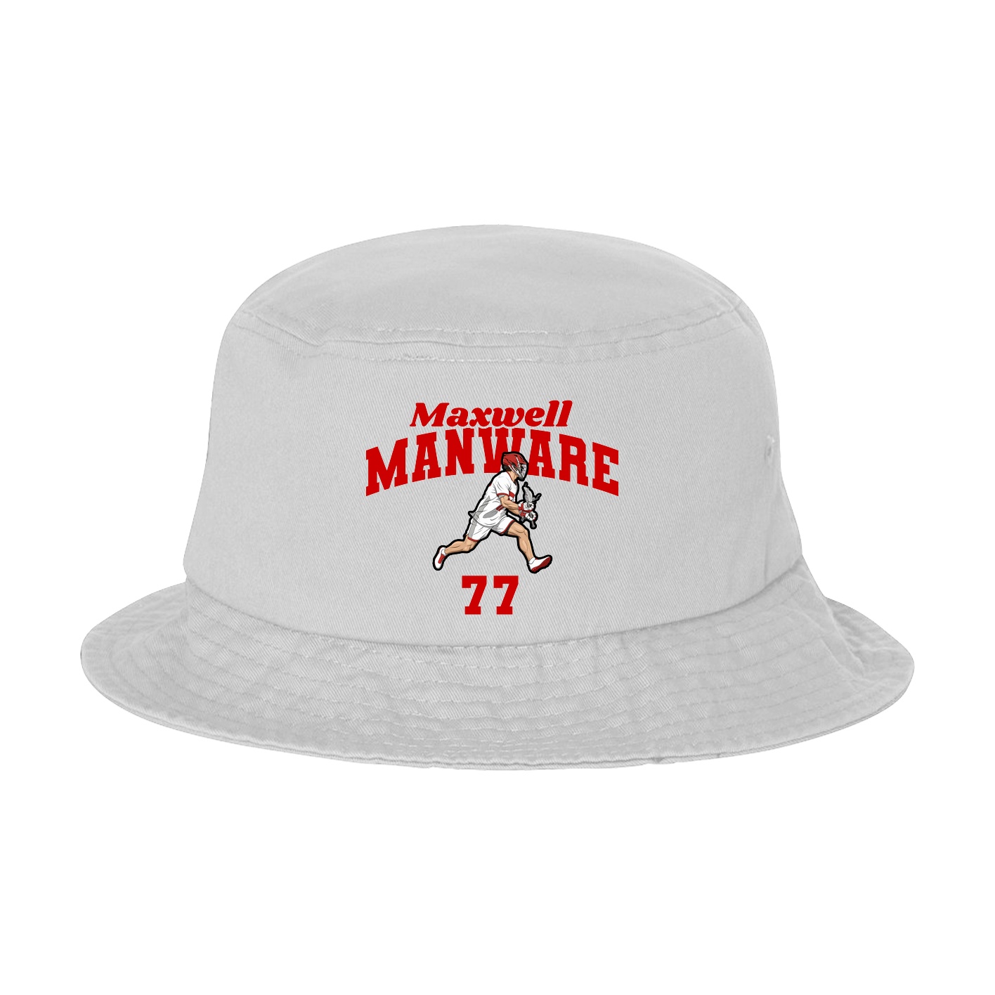 Bucket Cap — Signature Arch in White