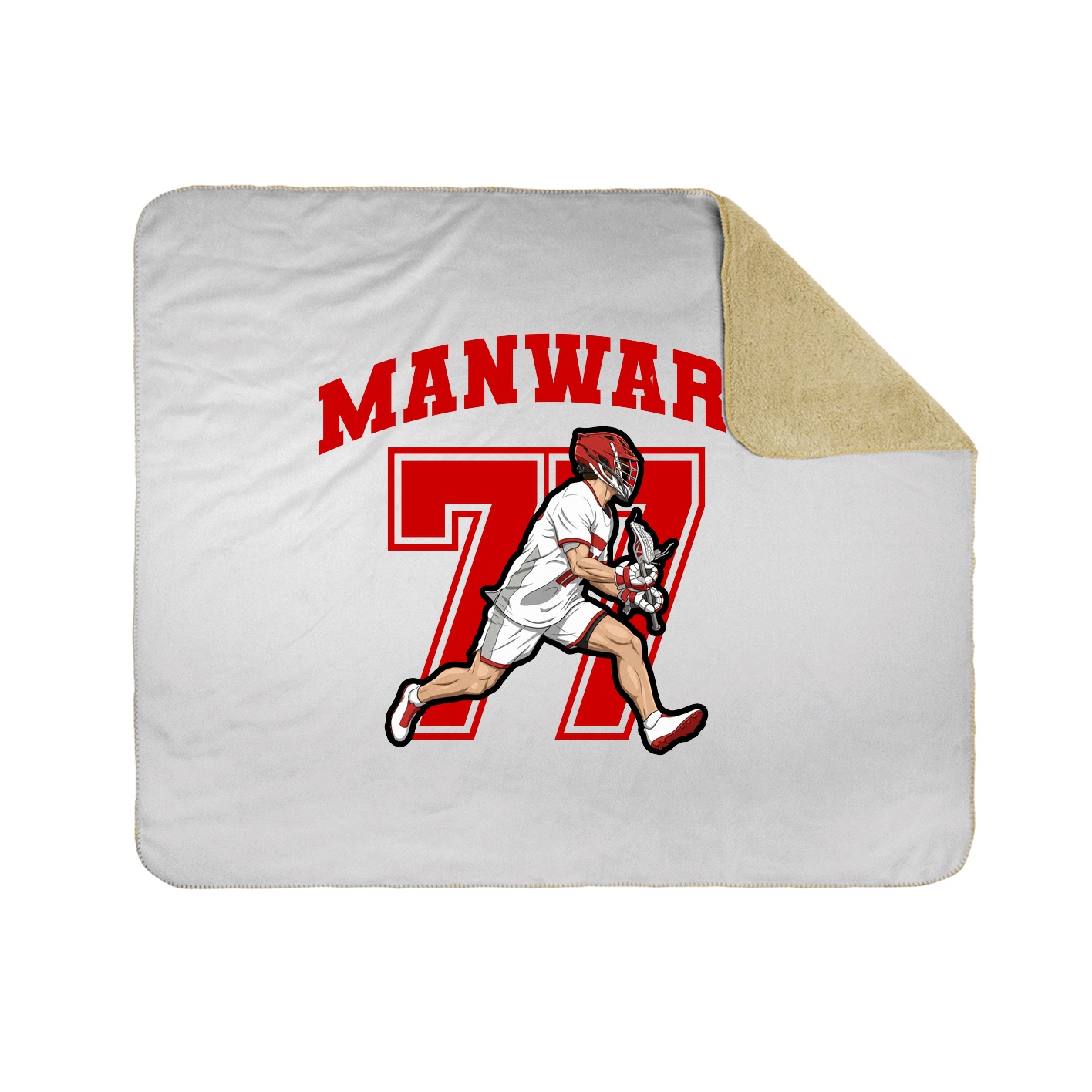 Throw Blanket — Number in White