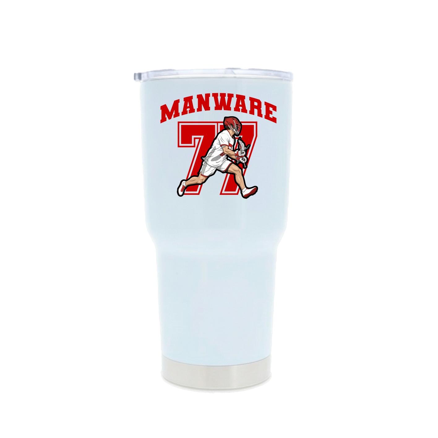 30oz Stainless Steel Tumbler — Number in White