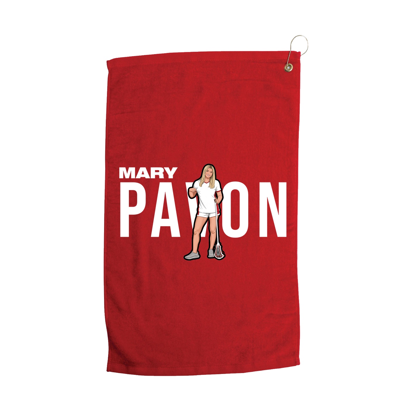 Golf Towel — Player Name in Red