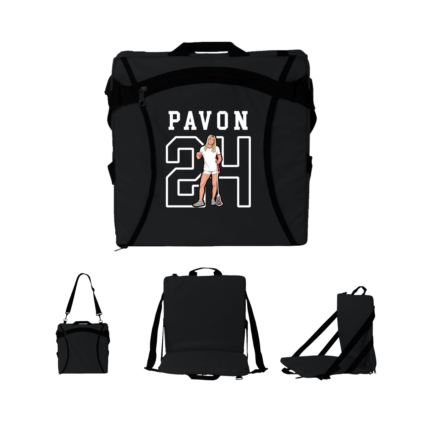 Folding Stadium Seat — Shirsey in Black