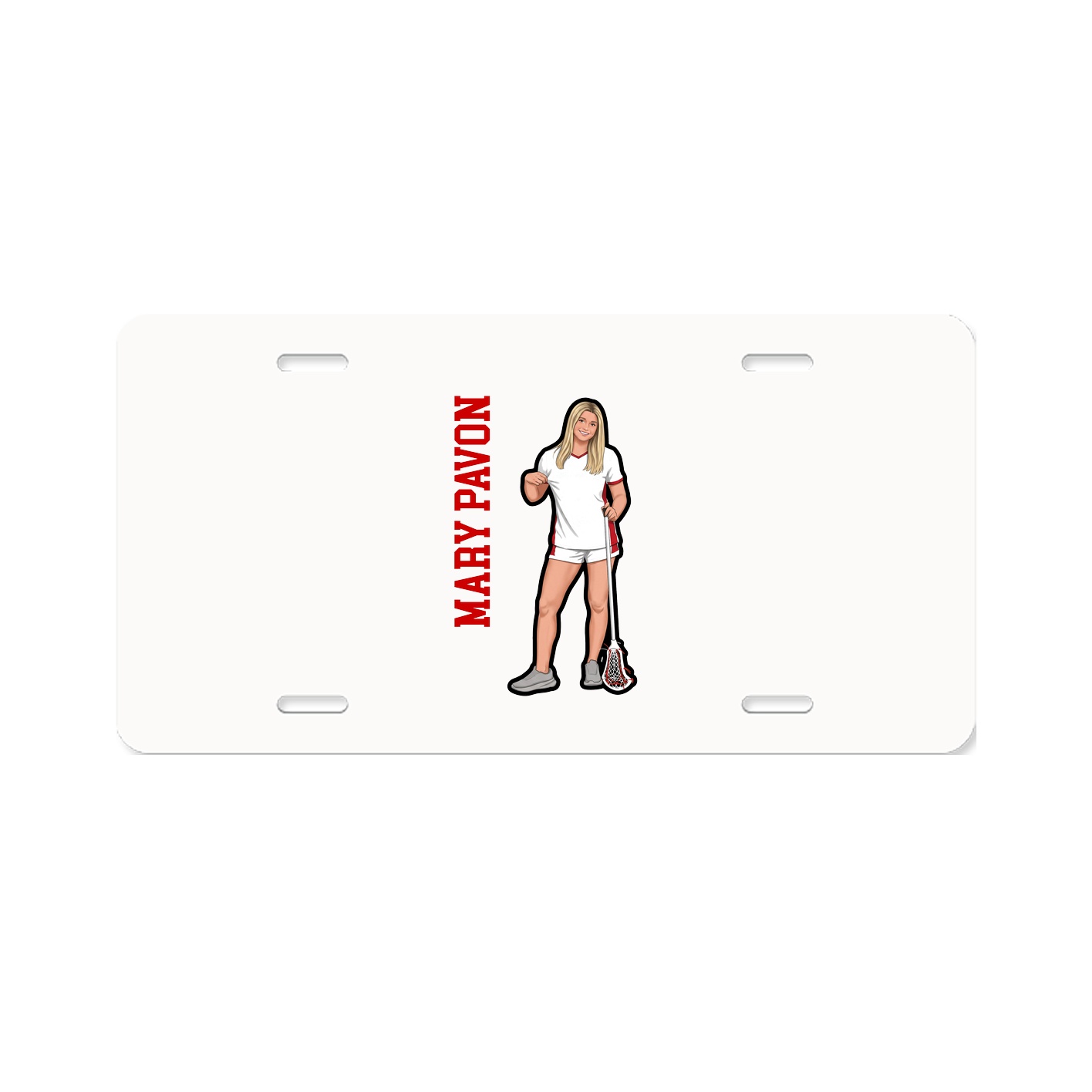 License Plate — Name Vertical in Classic