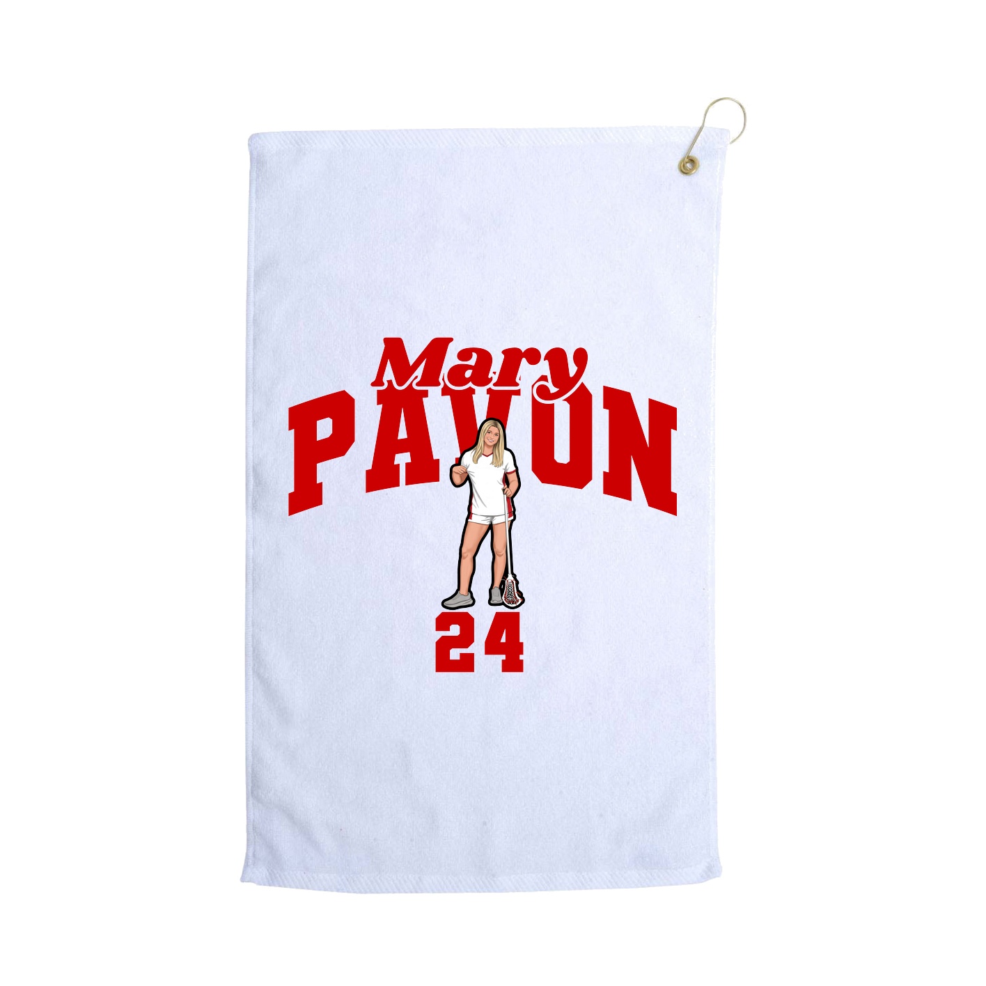 Golf Towel — Signature Arch in White