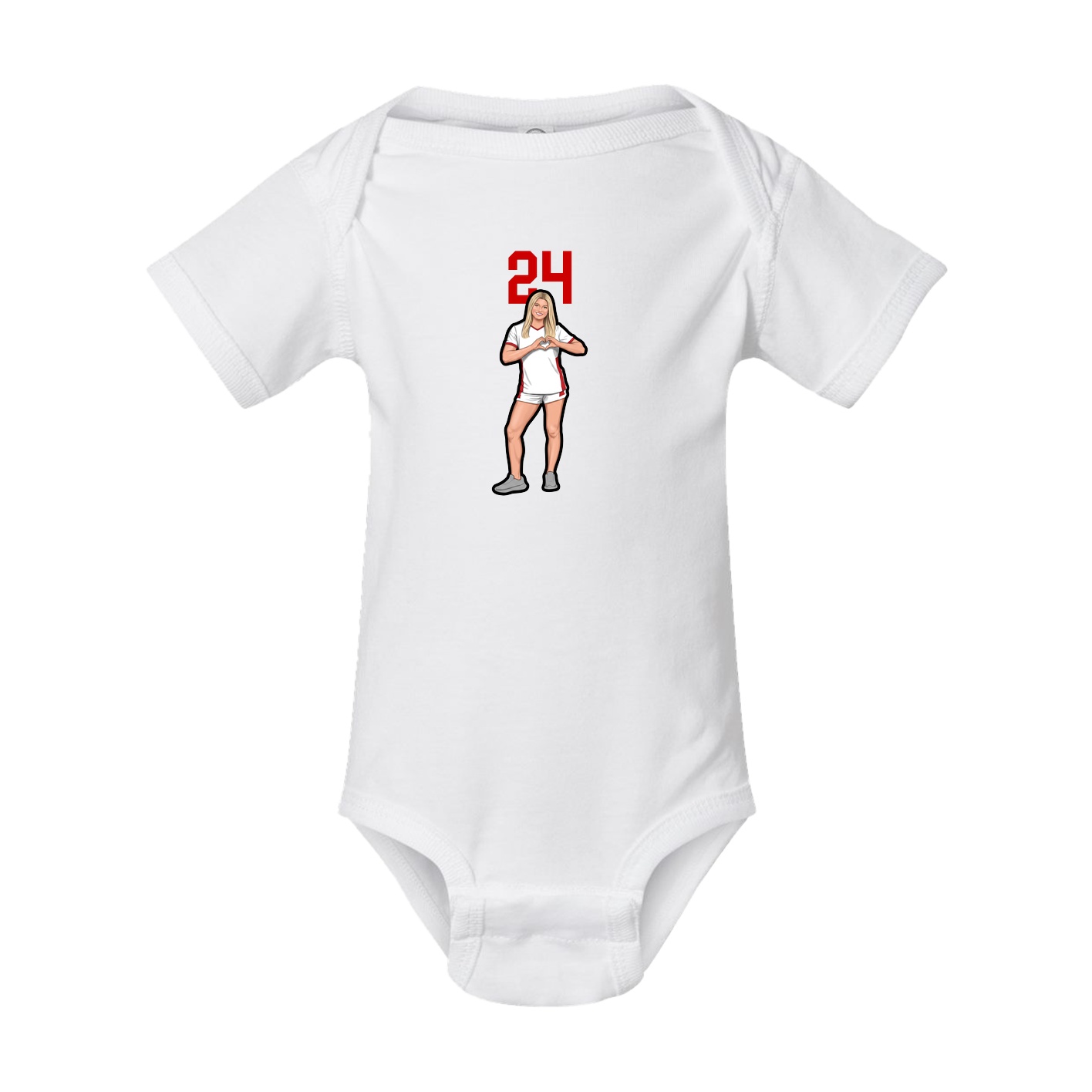 Baby Onesie — Number Top in White