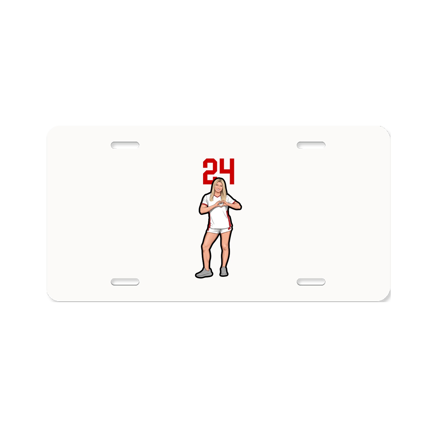 License Plate — Number Top in Classic