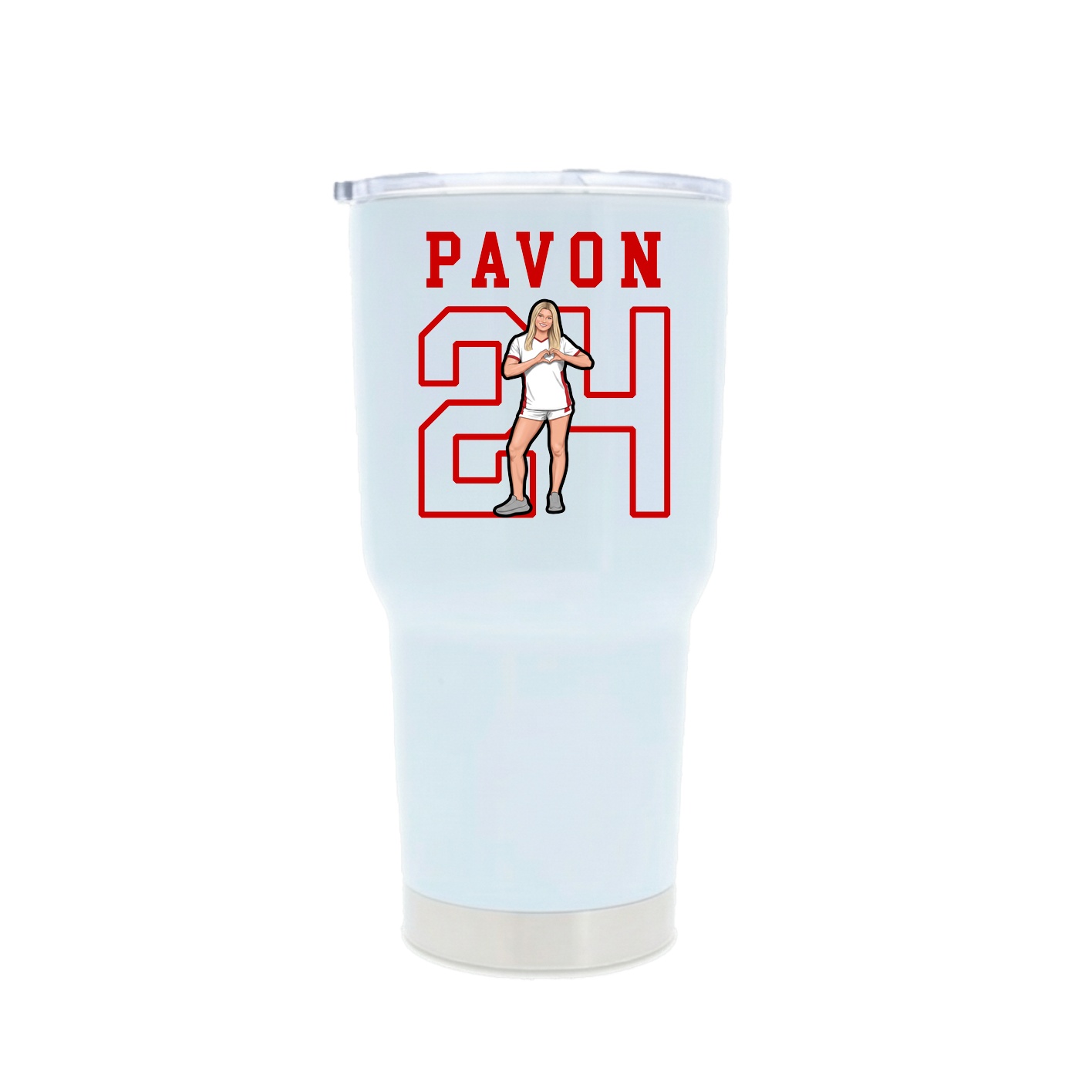 30oz Stainless Steel Tumbler — Shirsey in White