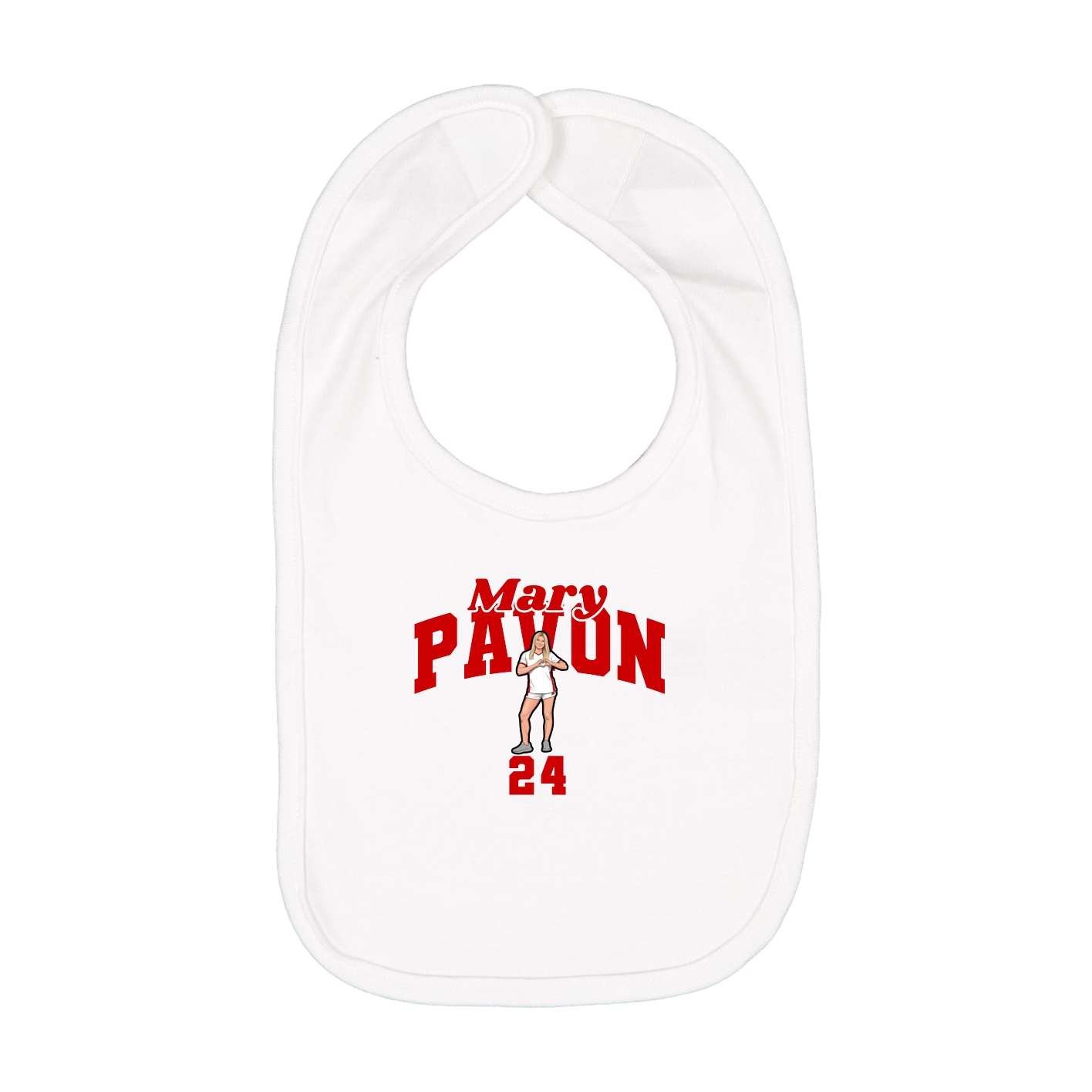 Infant Bib — Signature Arch in White