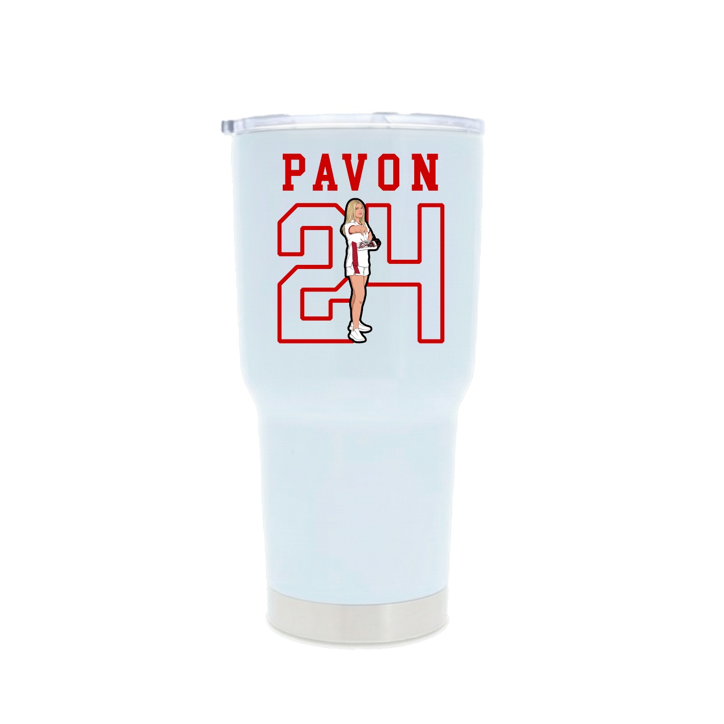 30oz Stainless Steel Tumbler — Shirsey in White