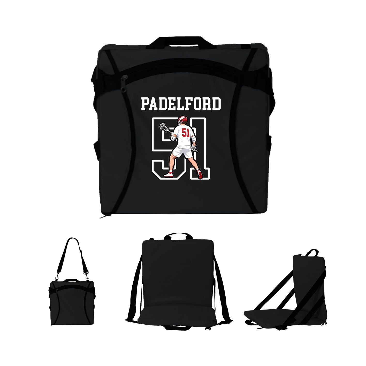 Folding Stadium Seat — Shirsey in Black