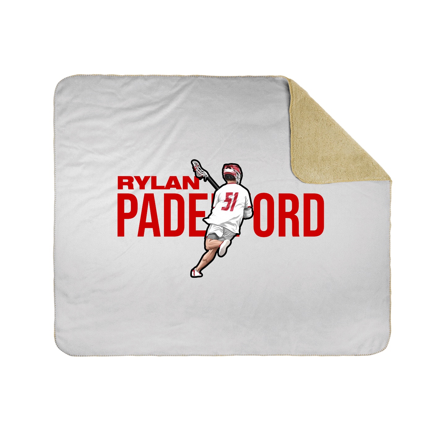 Throw Blanket — Player Name in White