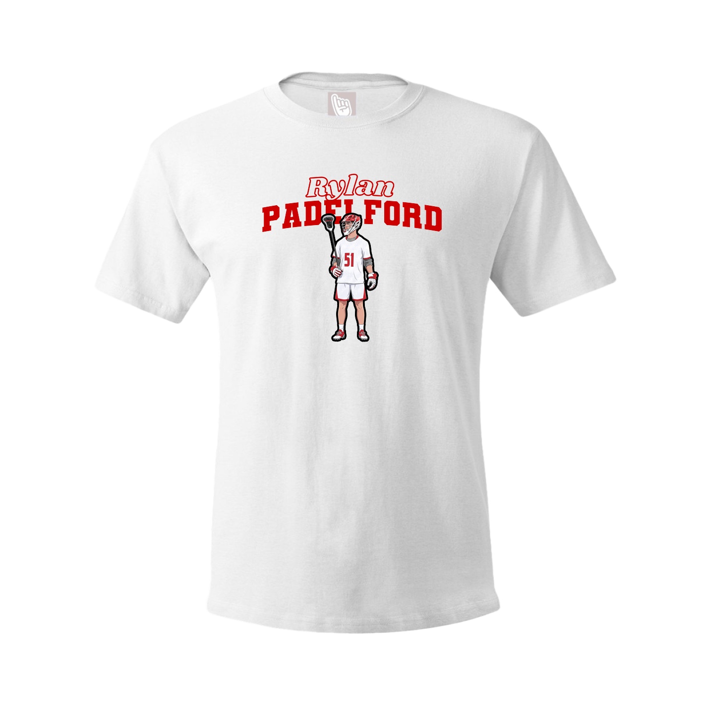 Youth Tee — Name Arch in White