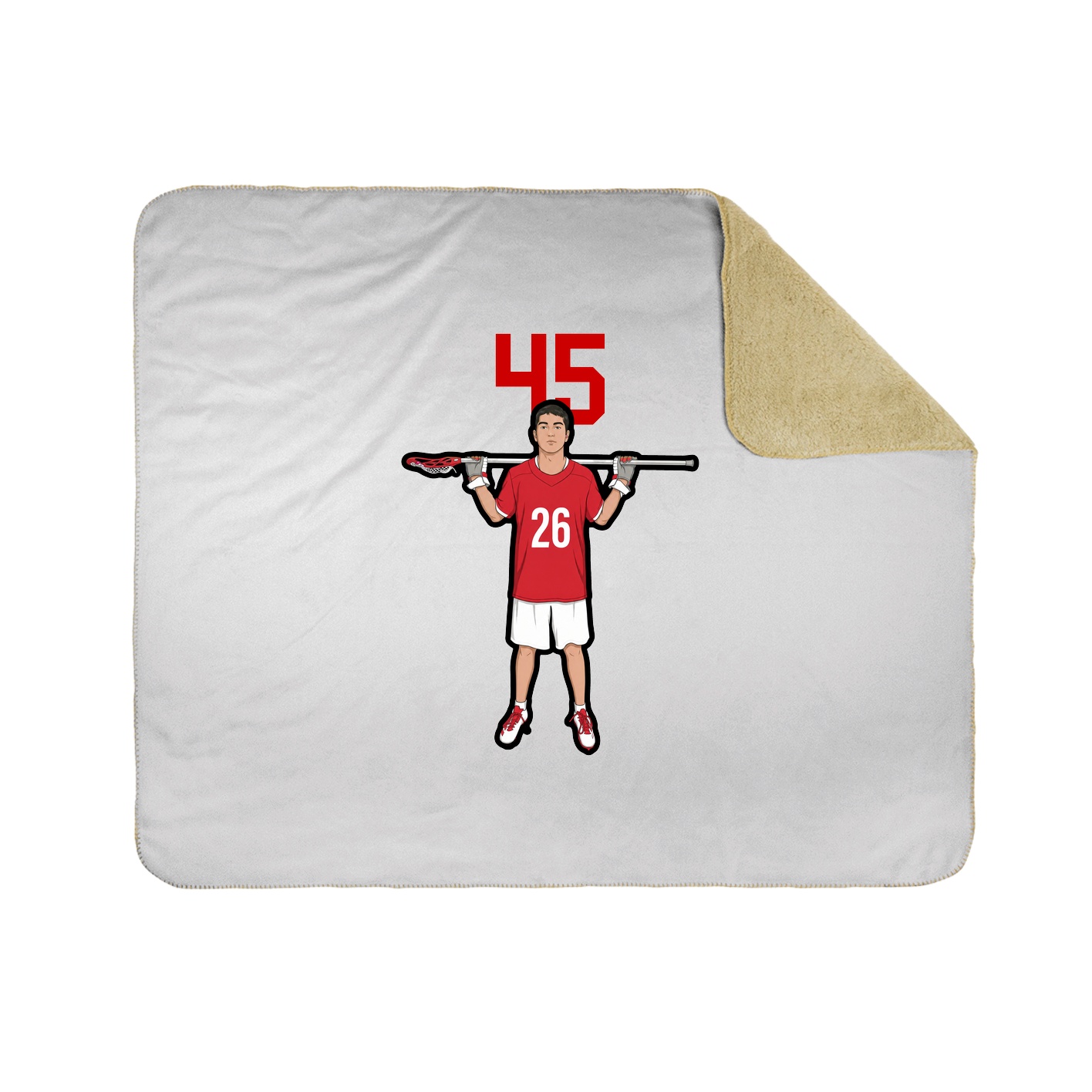 Throw Blanket — Number Top in White
