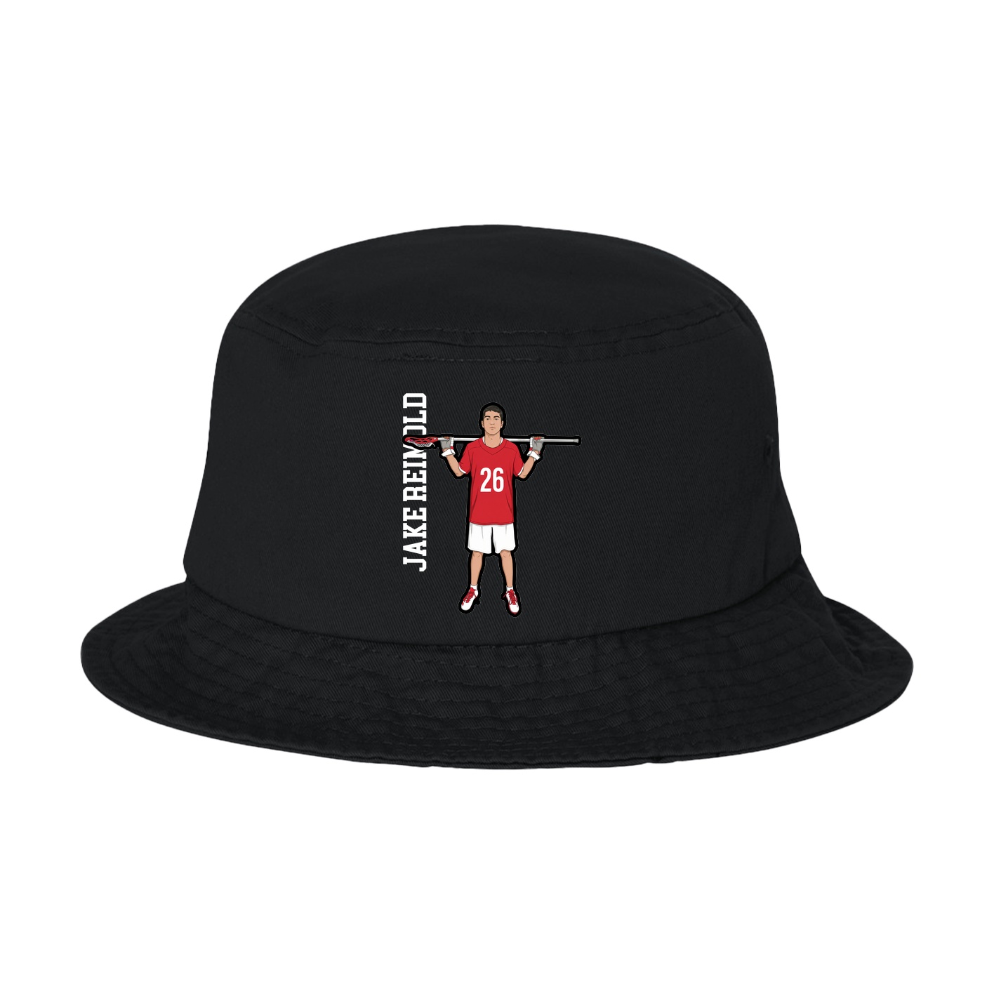 Bucket Cap — Name Vertical in Black