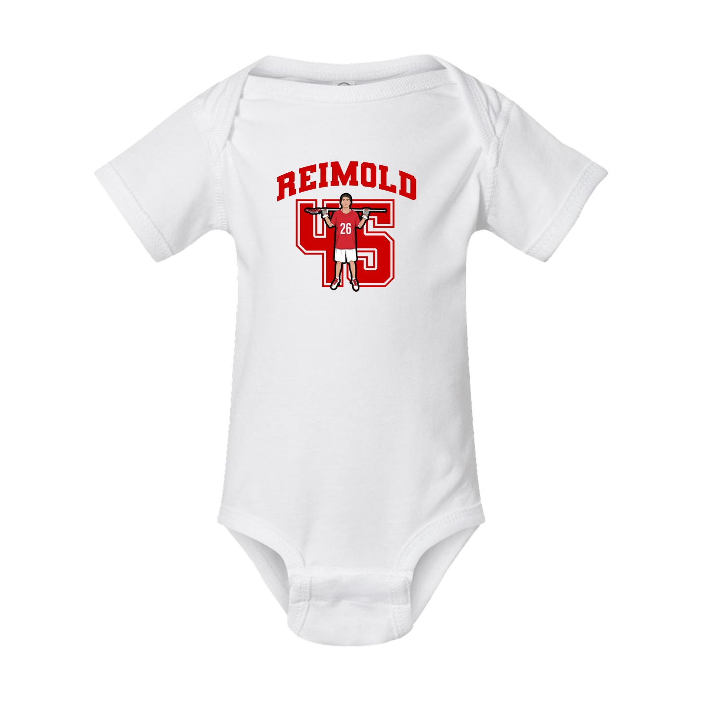 Baby Onesie — Number in White