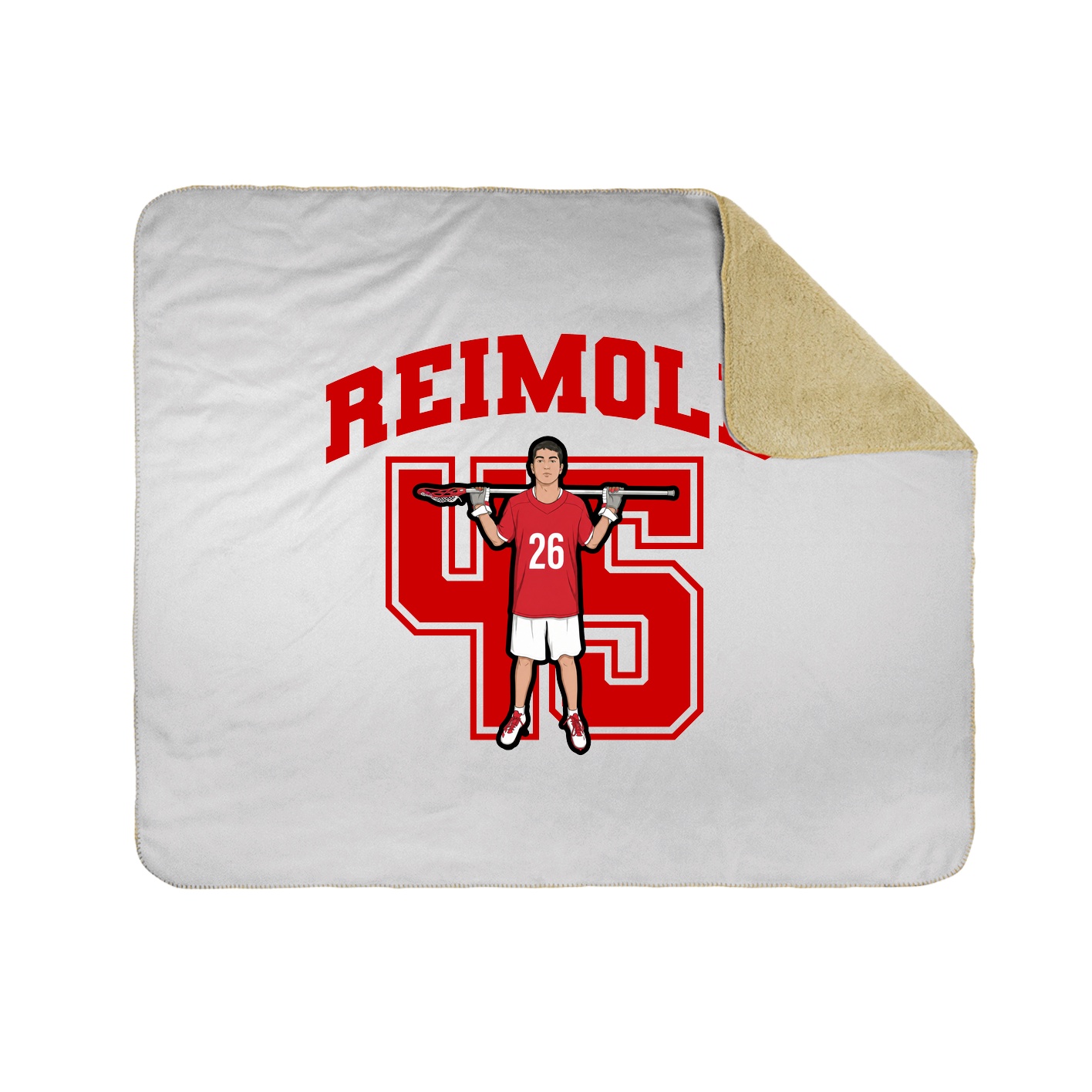 Throw Blanket — Number in White
