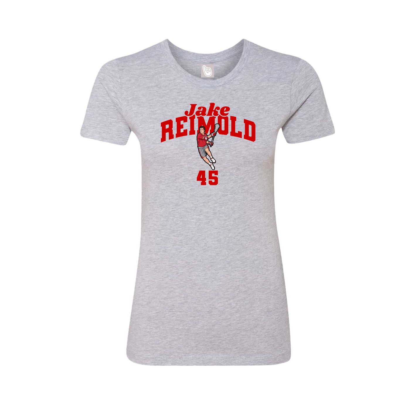 Fitted Women's Tee — Signature Arch in Grey