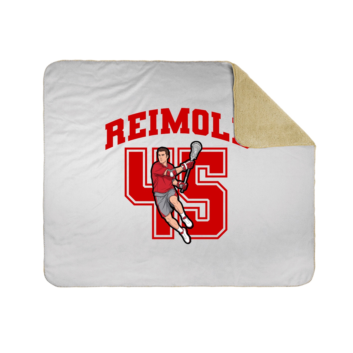 Throw Blanket — Number in White