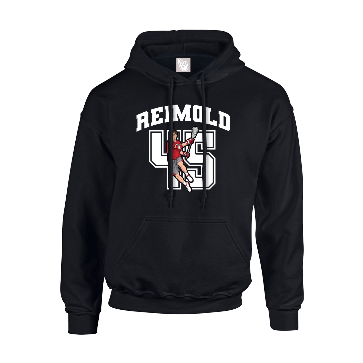 Hoodie — Number in Black