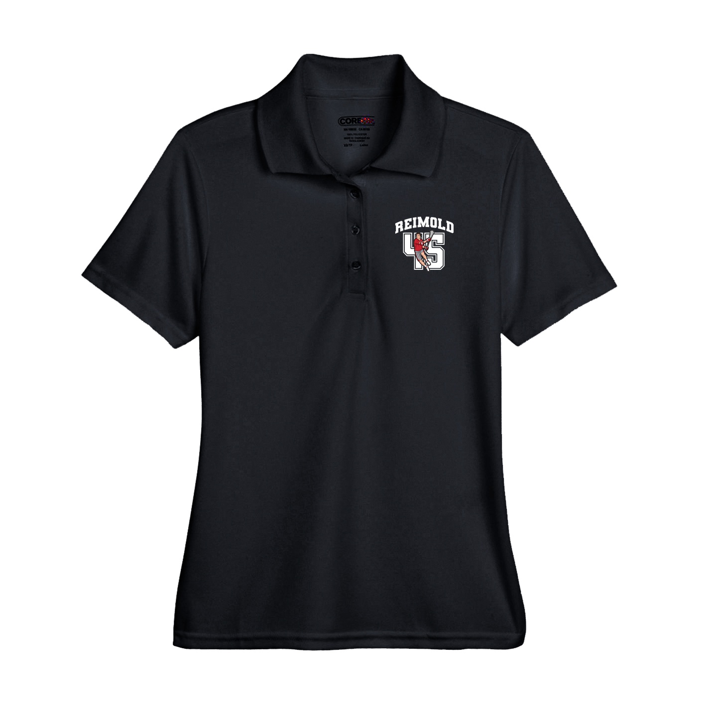 Performance Polo — Number in Black