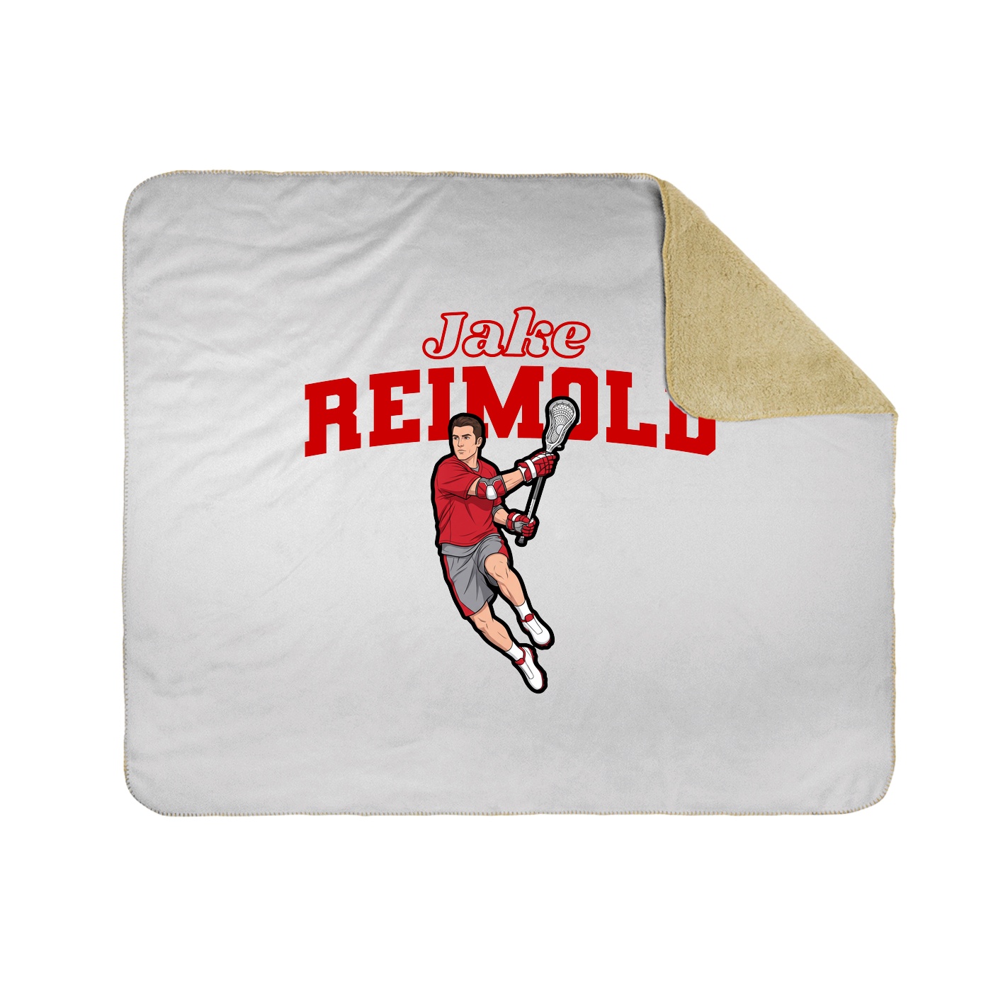Throw Blanket — Name Arch in White
