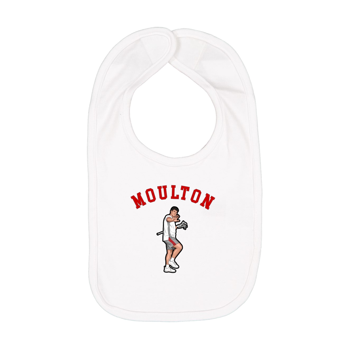 Infant Bib — Shirsey Arch in White