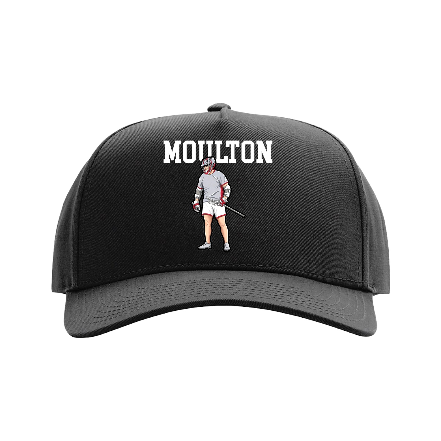 Full Fabric Five-Panel Champ Cap — Shirsey in Black