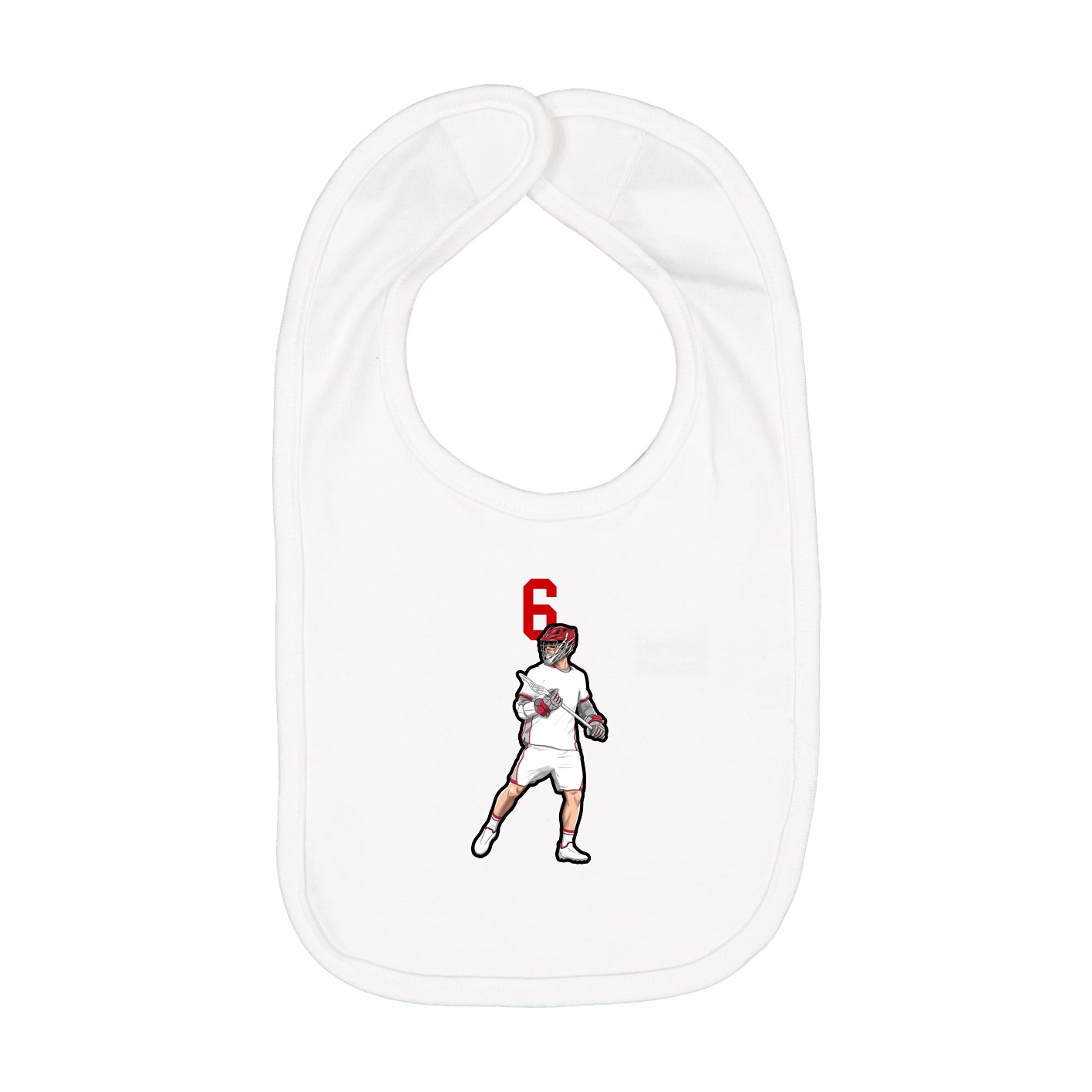Infant Bib — Number Top in White