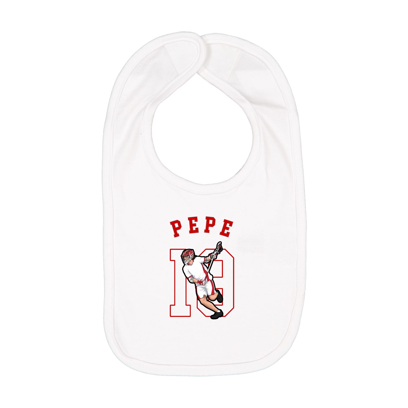 Infant Bib — Shirsey Arch in White