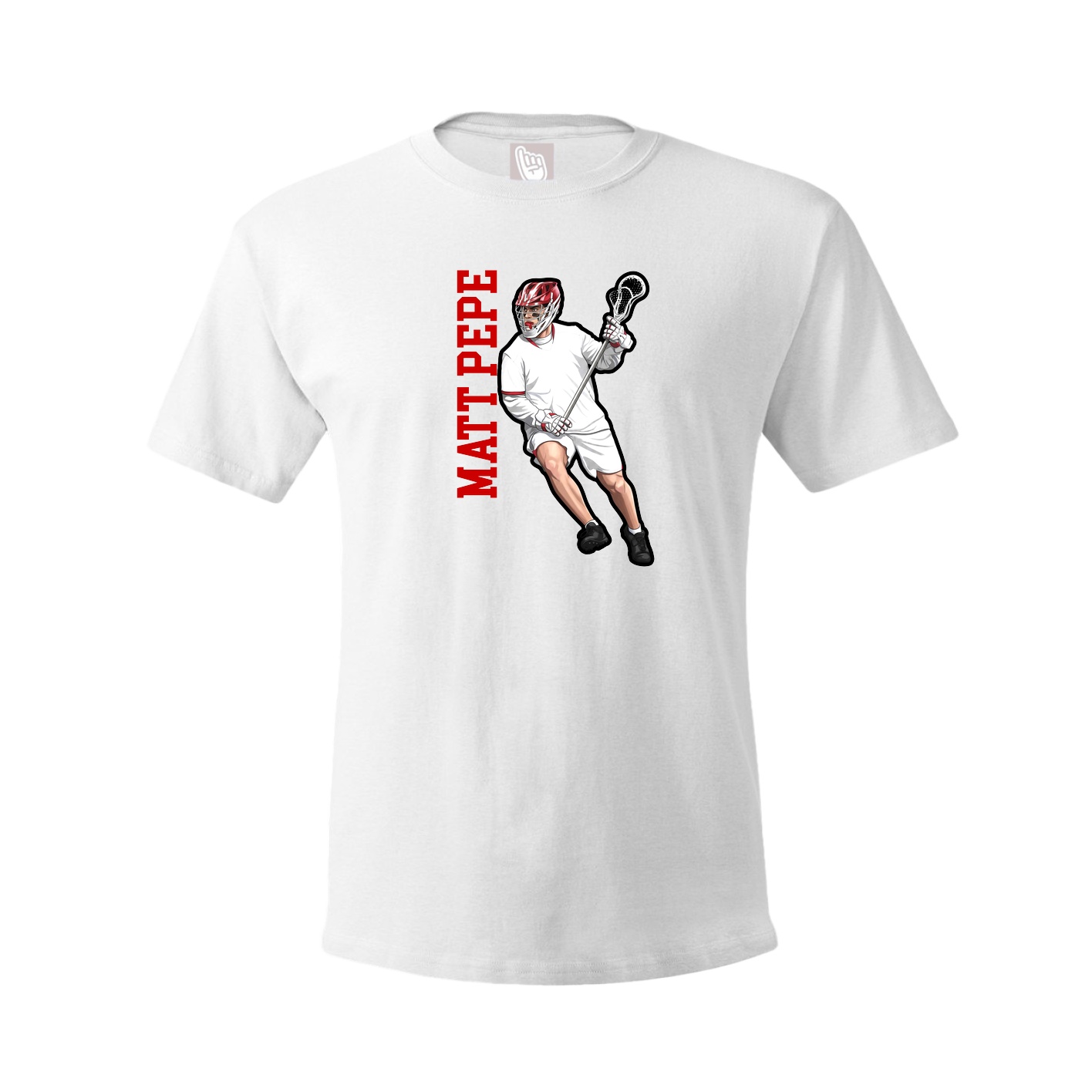 Youth Tee — Name Vertical in White