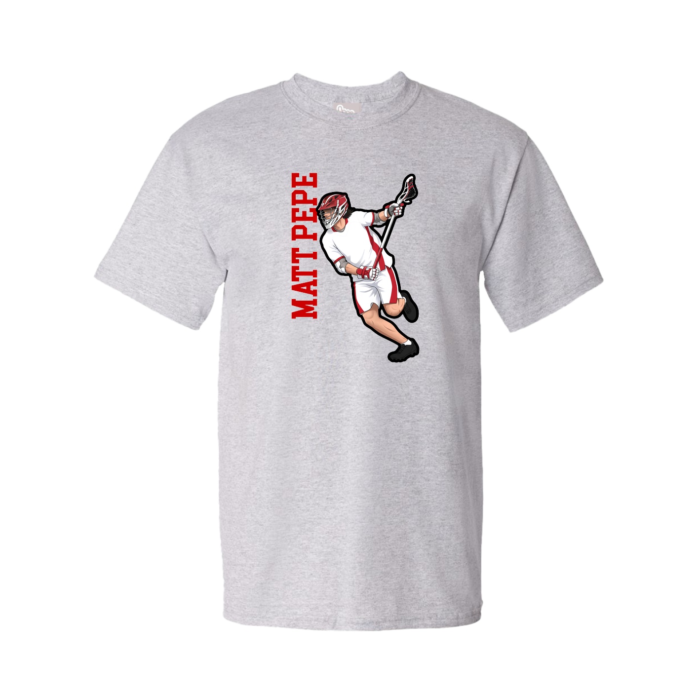 Tee — Name Vertical in Grey