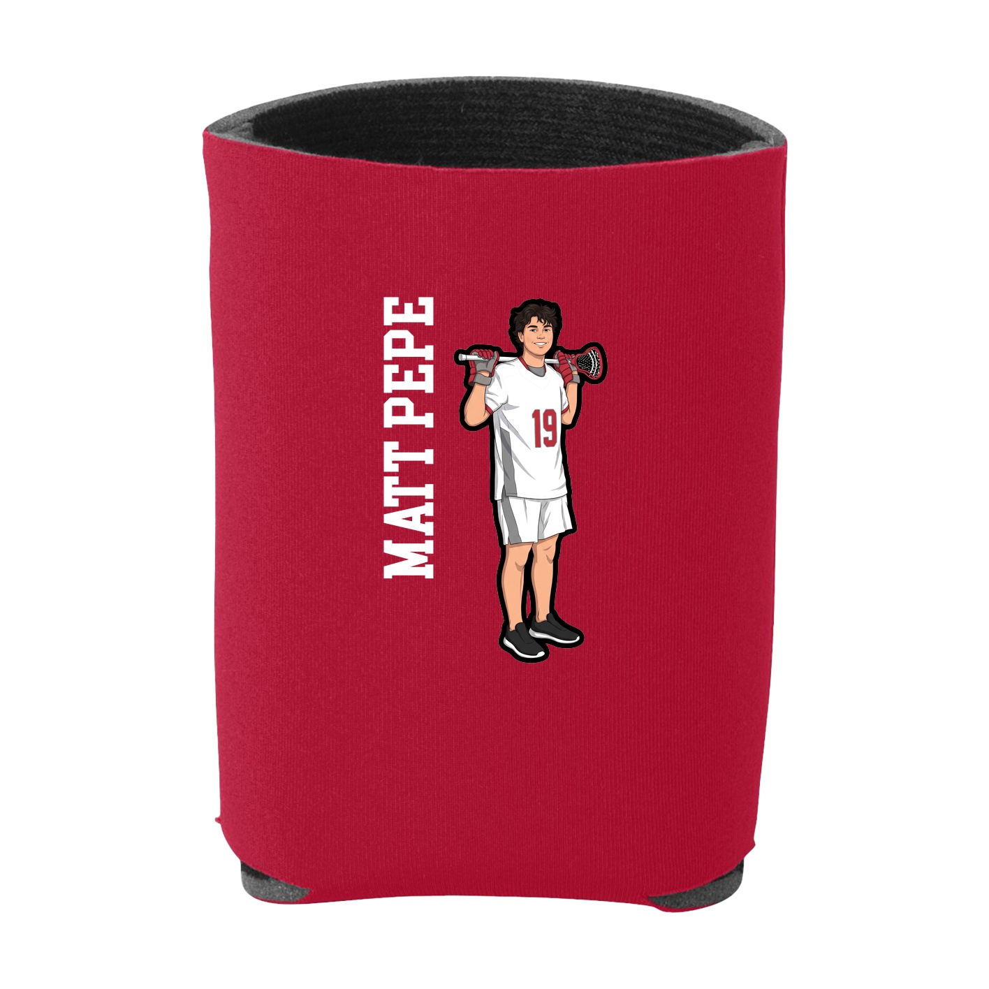 Can Holder — Name Vertical in Red