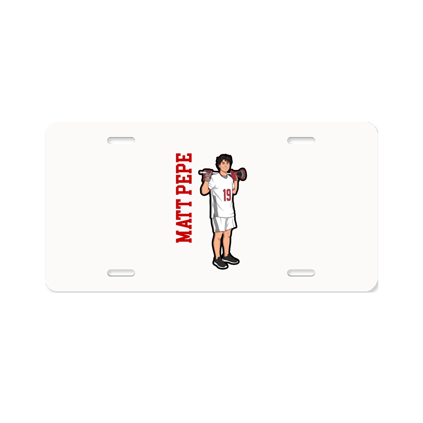 License Plate — Name Vertical in Classic