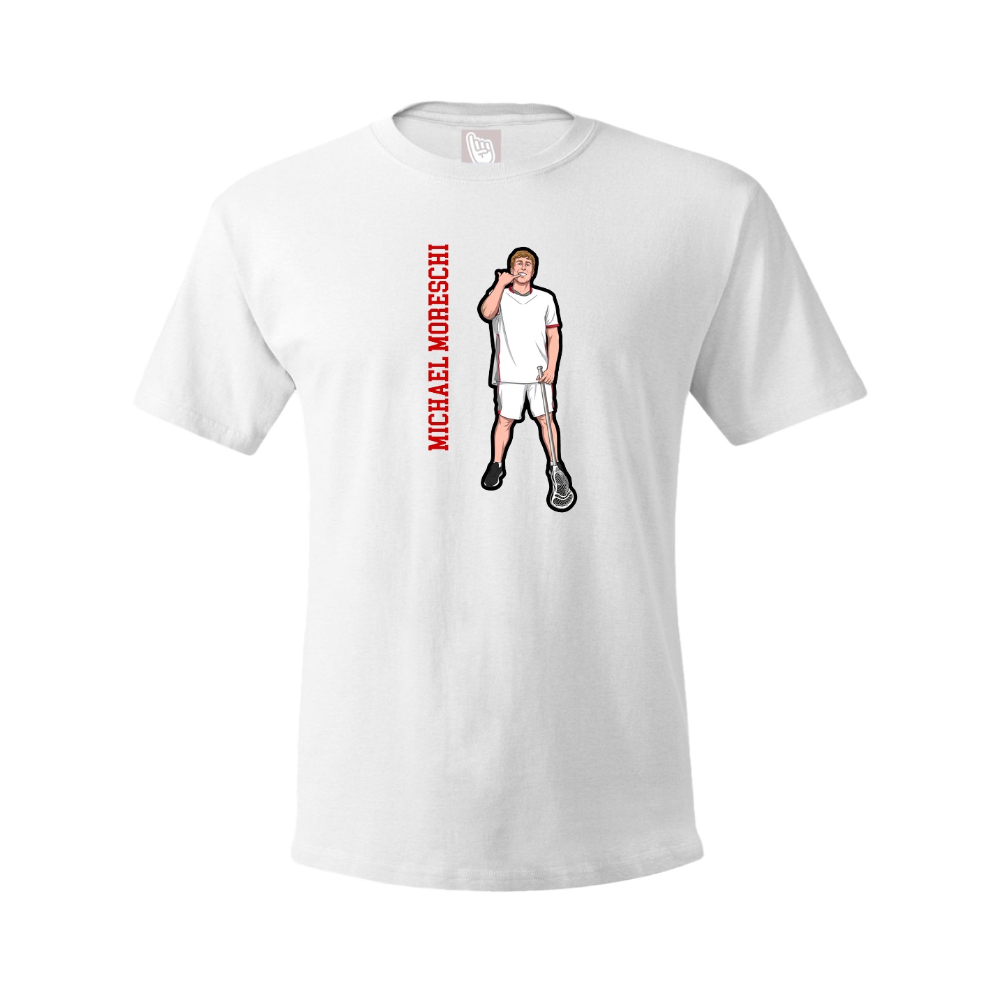 Youth Tee — Name Vertical in White