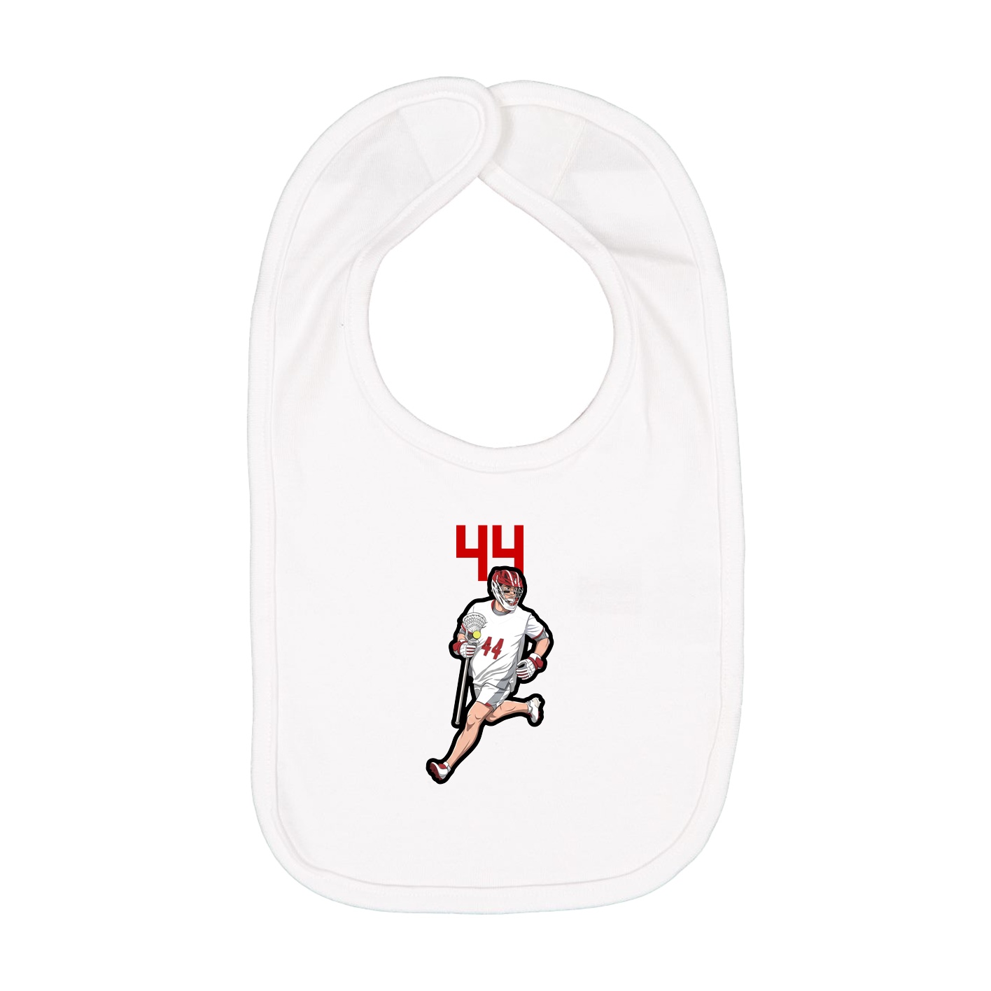 Infant Bib — Number Top in White