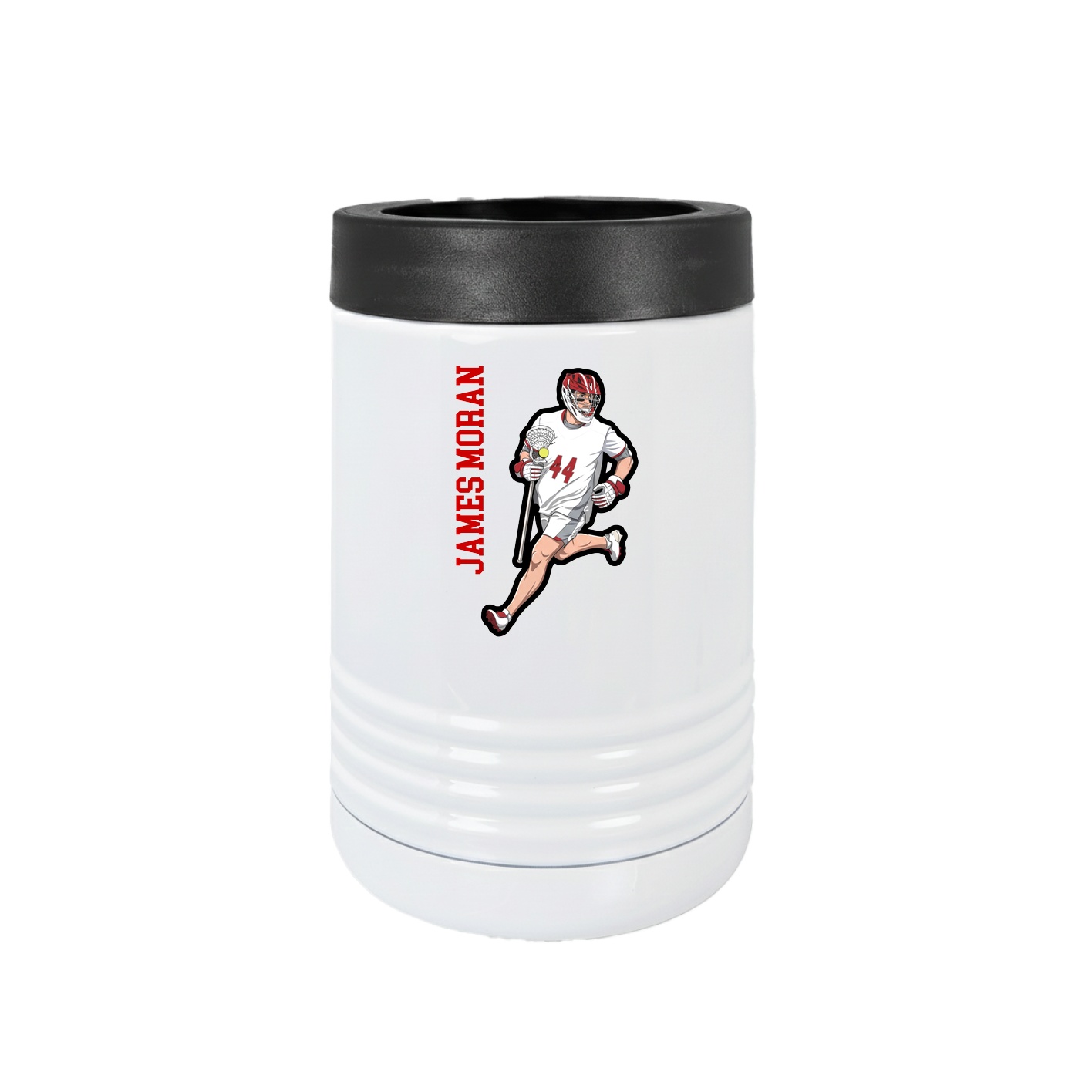 Beverage Holder — Name Vertical in White