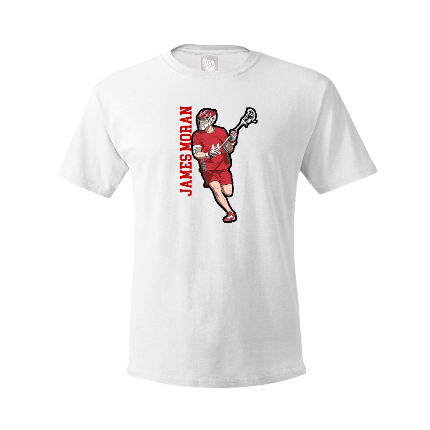 Tee — Name Vertical in White
