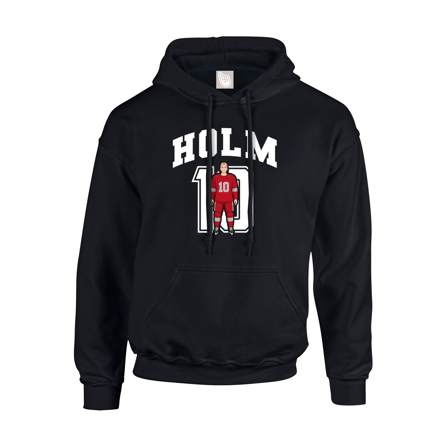 Hoodie — Number in Black